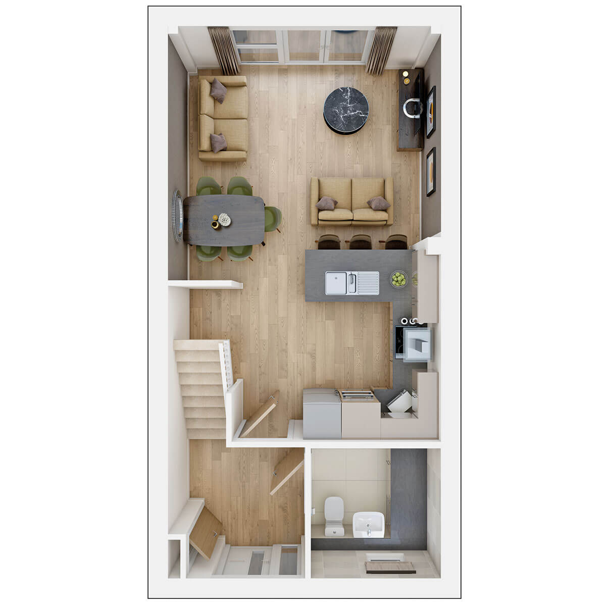 Ground floor of the Harrton