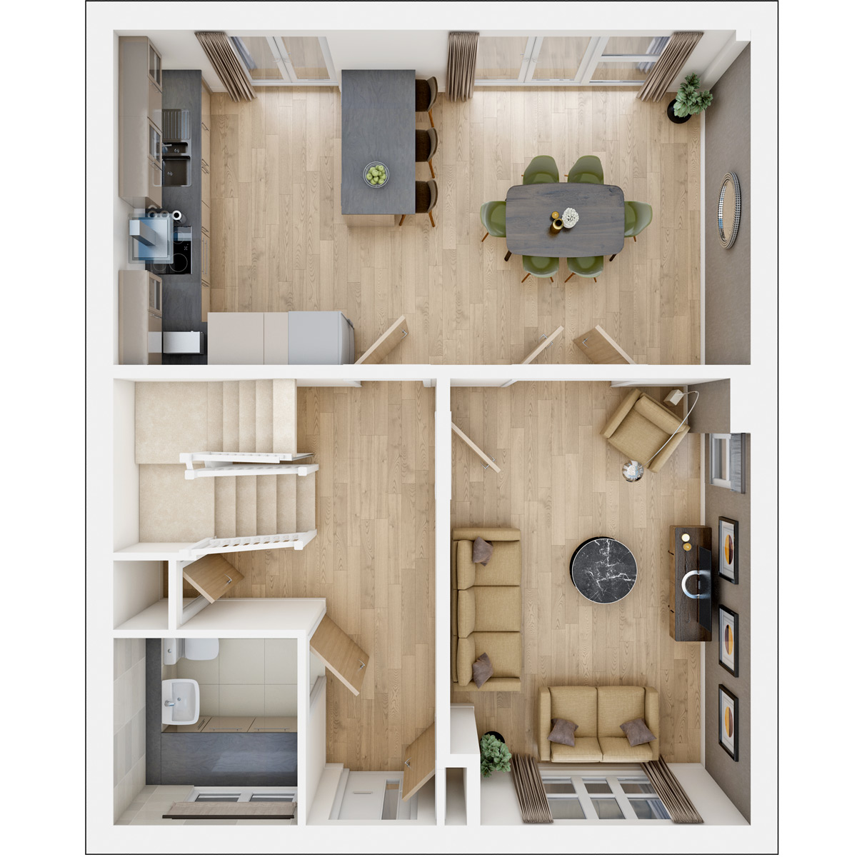 Ground floor of the Henford