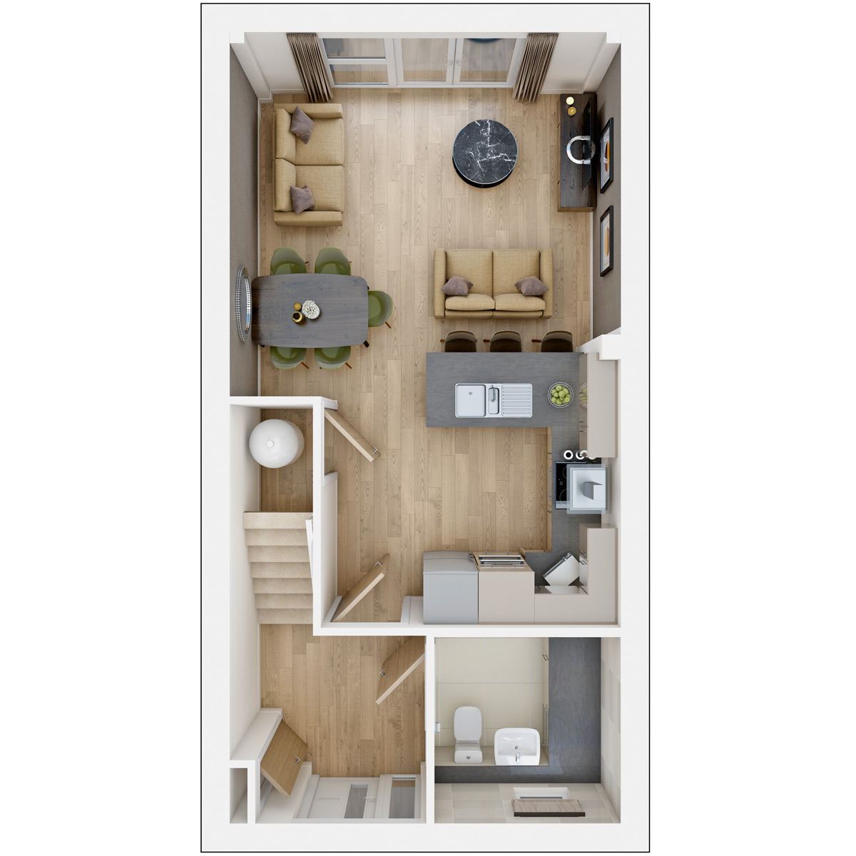 Ground floor of the Harrton