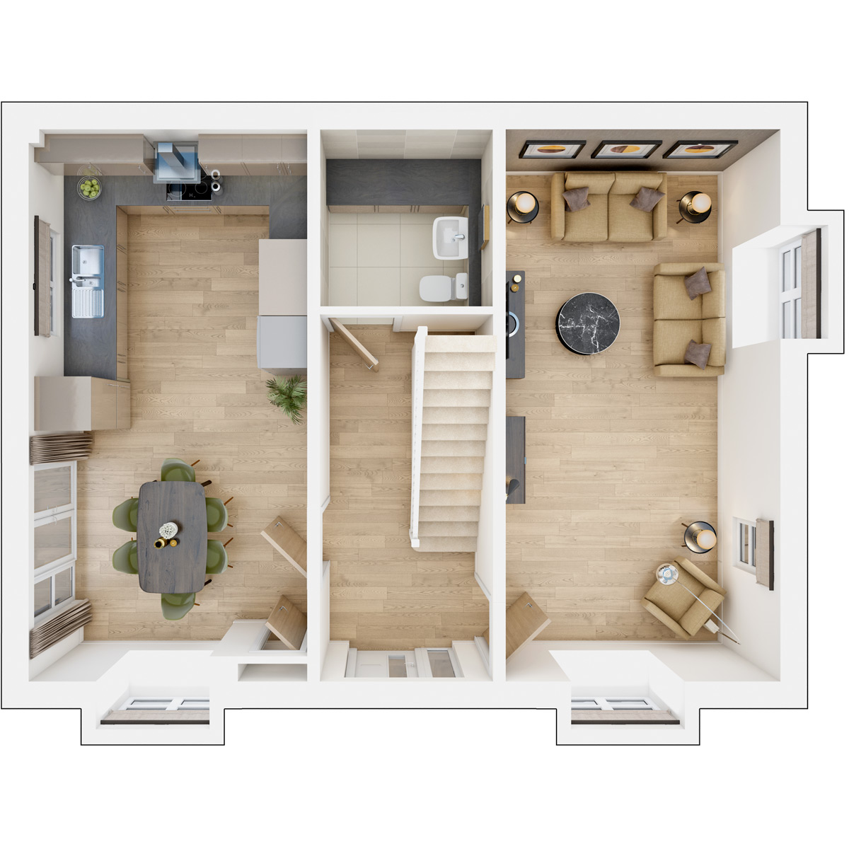 Ground floor of the Plumdale