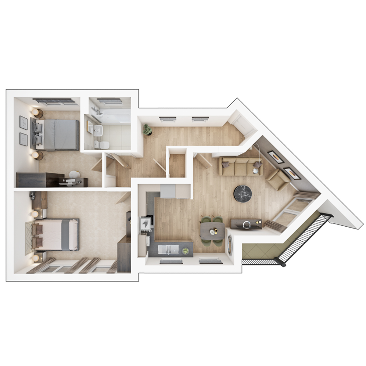 Floor plan of plot 109 and 121