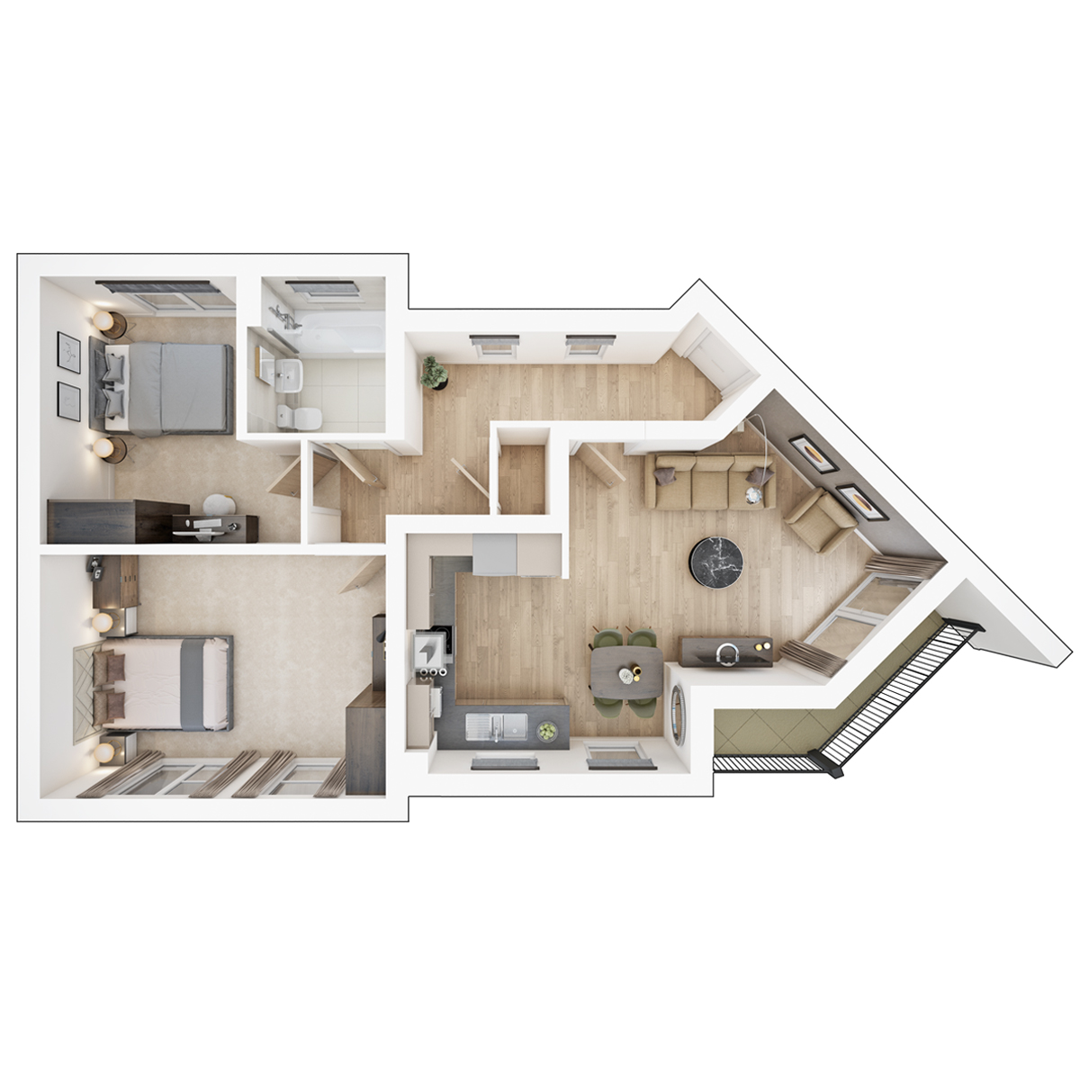 Floor plan of plots 123 and 125