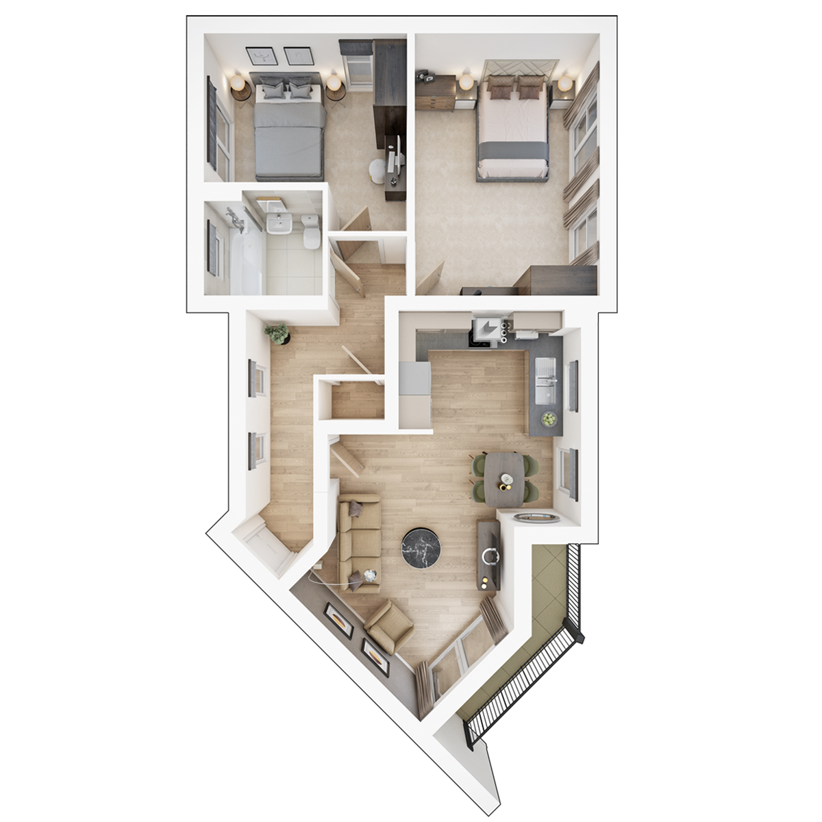 Floor plan of plots 124 and 126