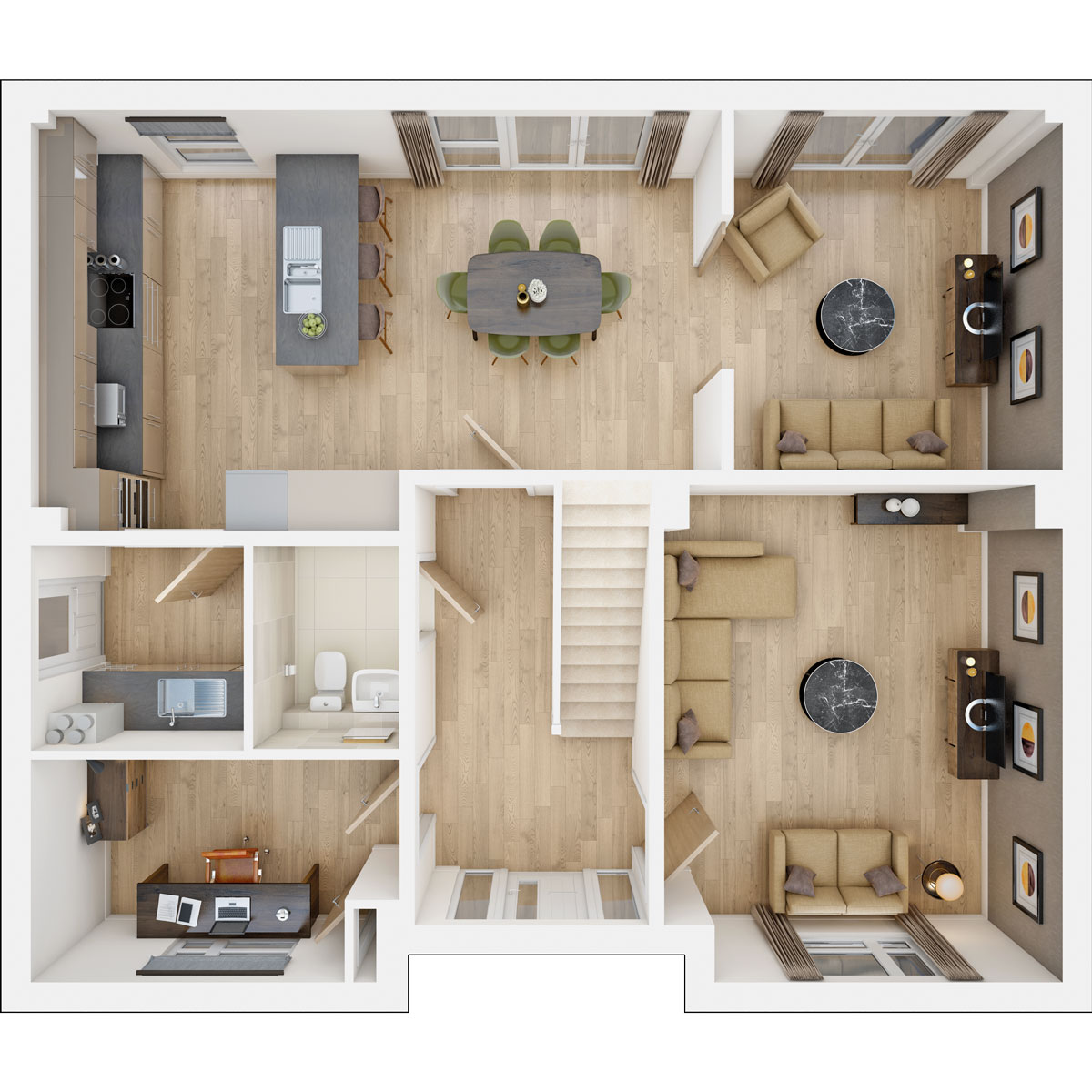 Ground floor of the Thirlford 