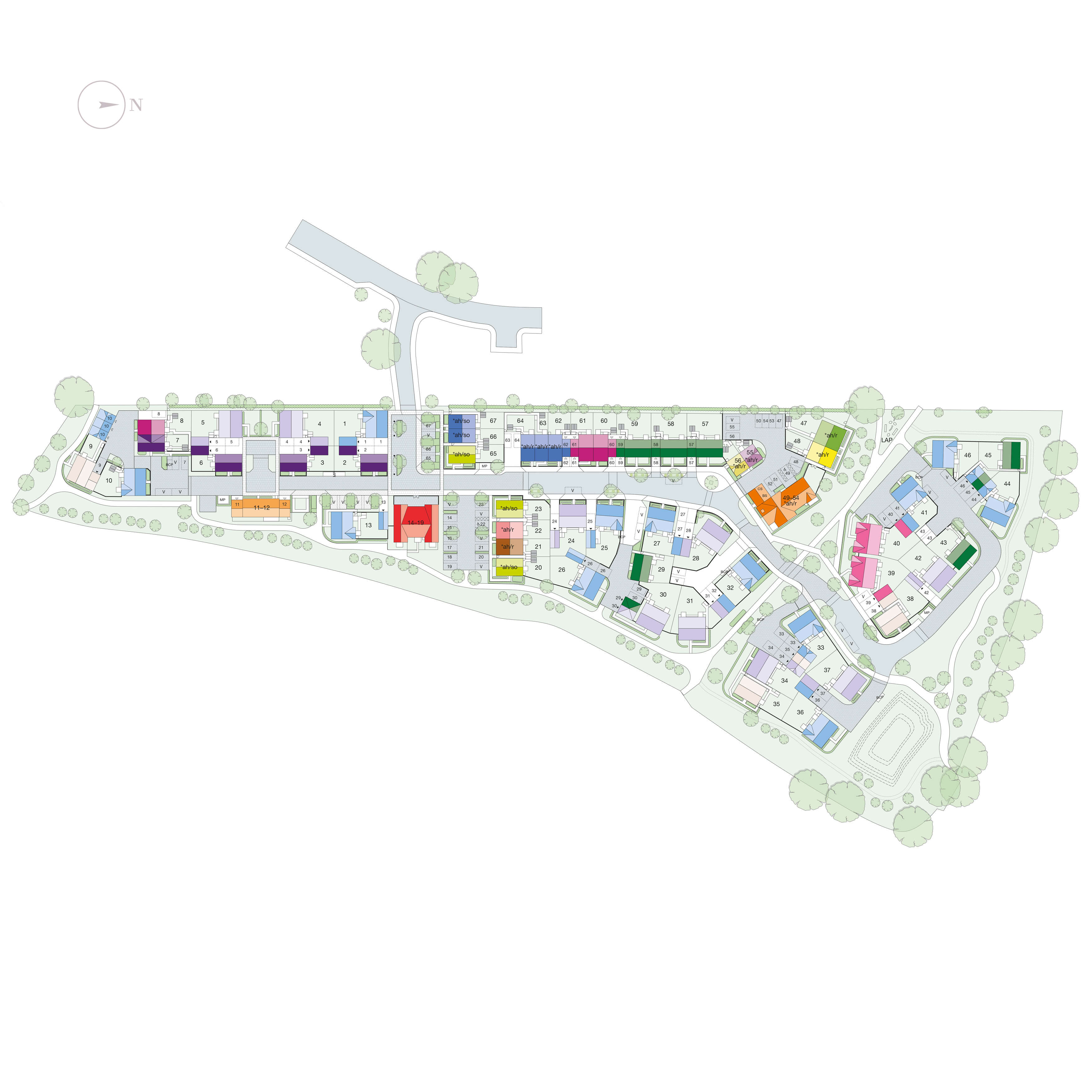 Development layout of Minsmere Green