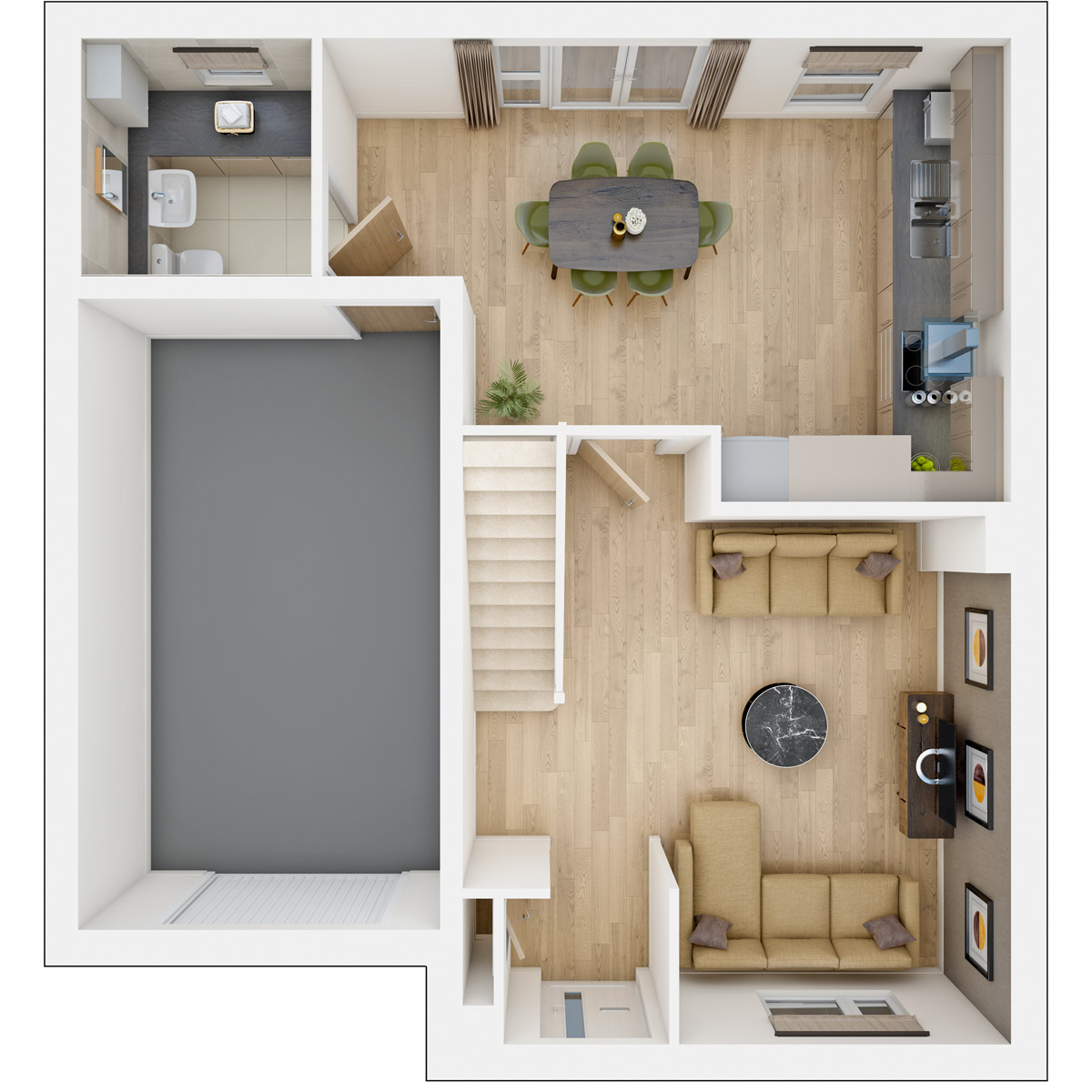 Ground floor of the Chalham