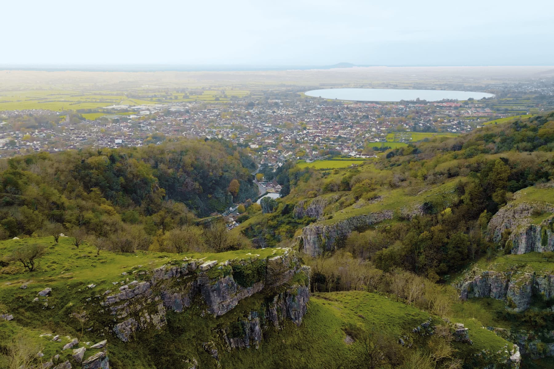 Cheddar Gorge and reservoir