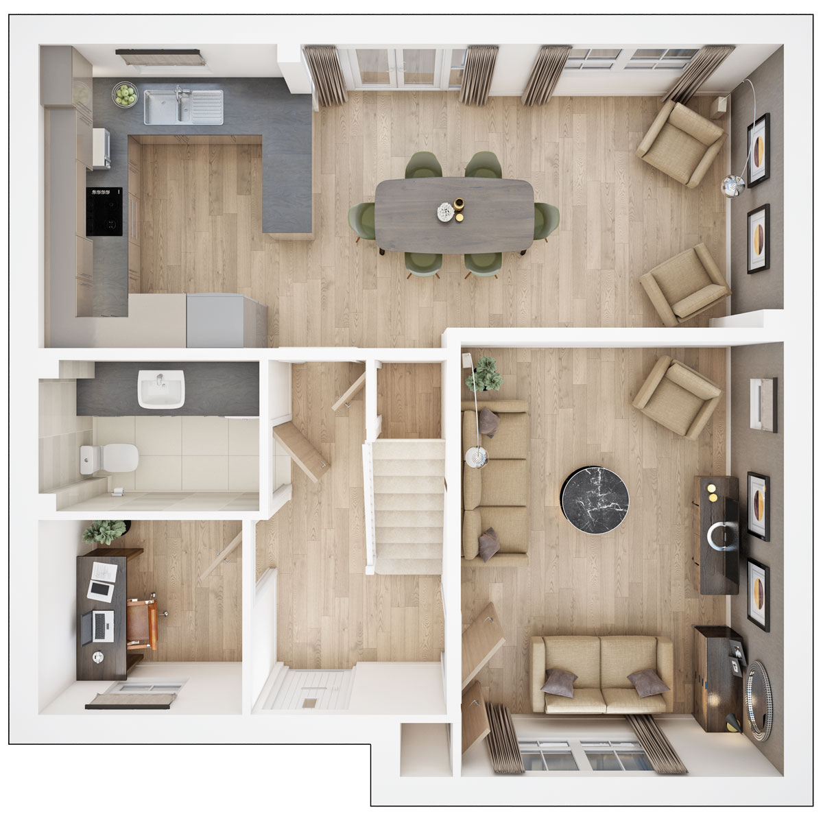 Ground floor of the Thornton