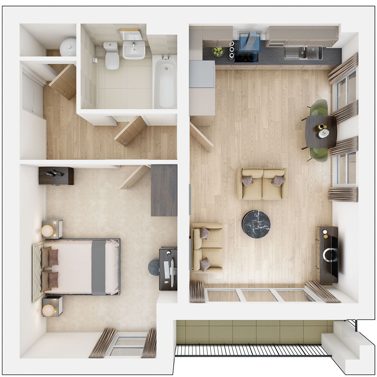 Floor plan for plot 101 and 105