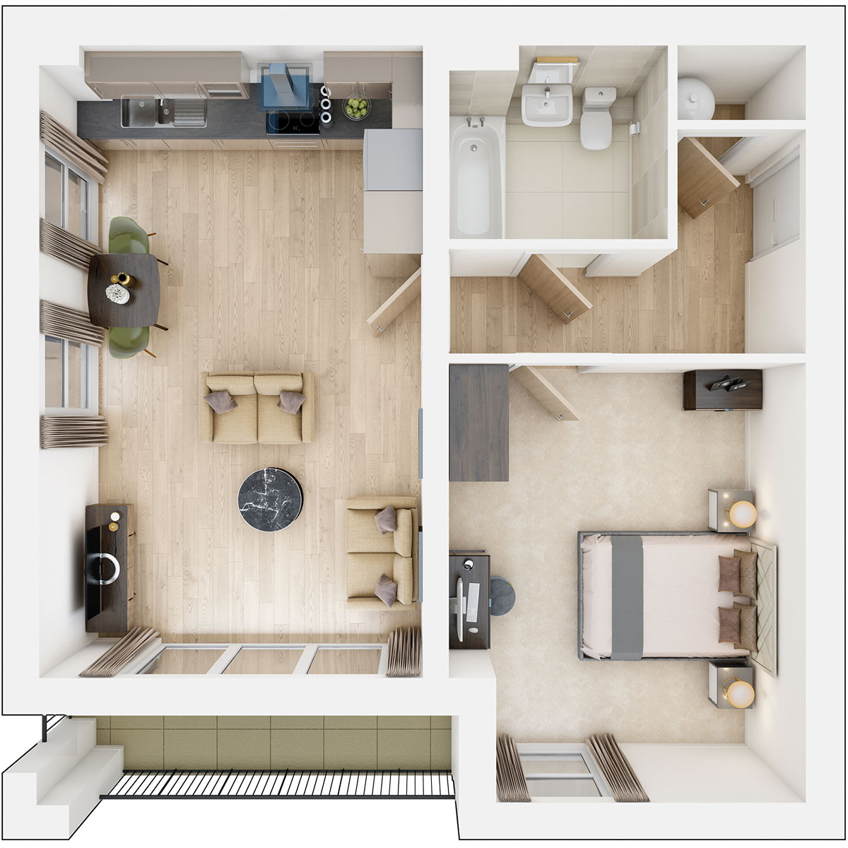 Floor plan for Plots 104, 108