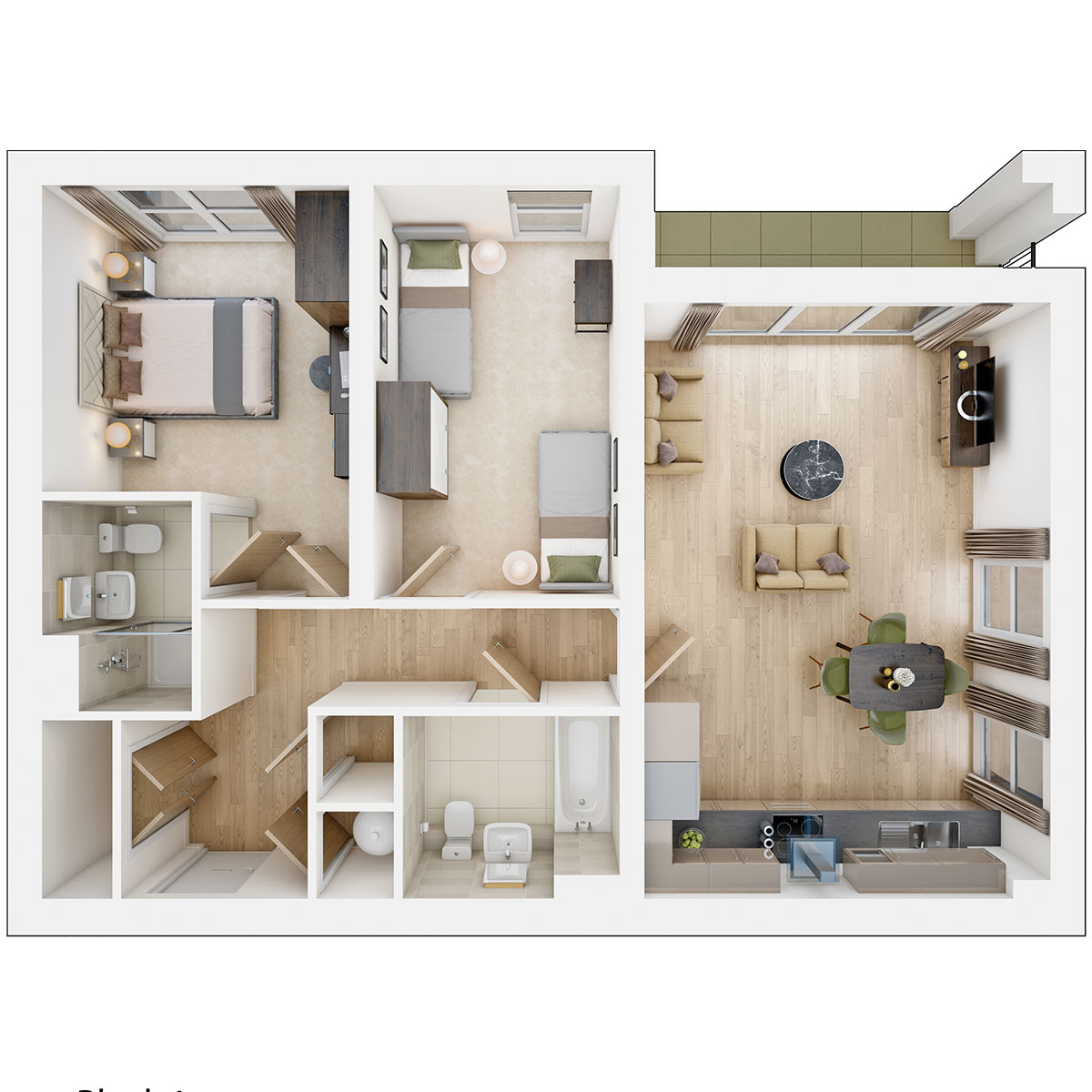 Floor plan of Plot 99