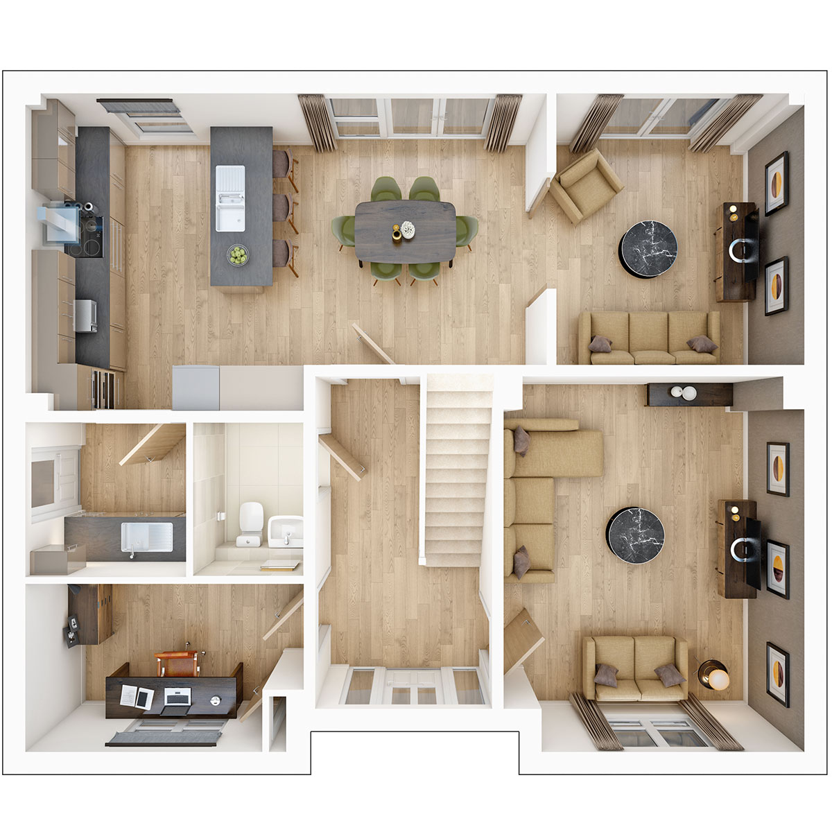 Ground floor of the Thirlford
