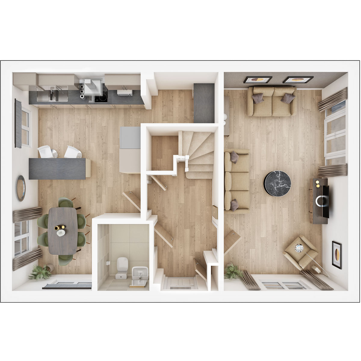 Ground floor plan of the Trusdale