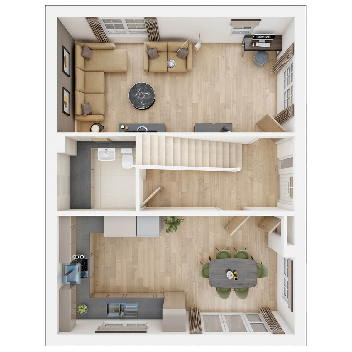 Ground floor of the Plumdale