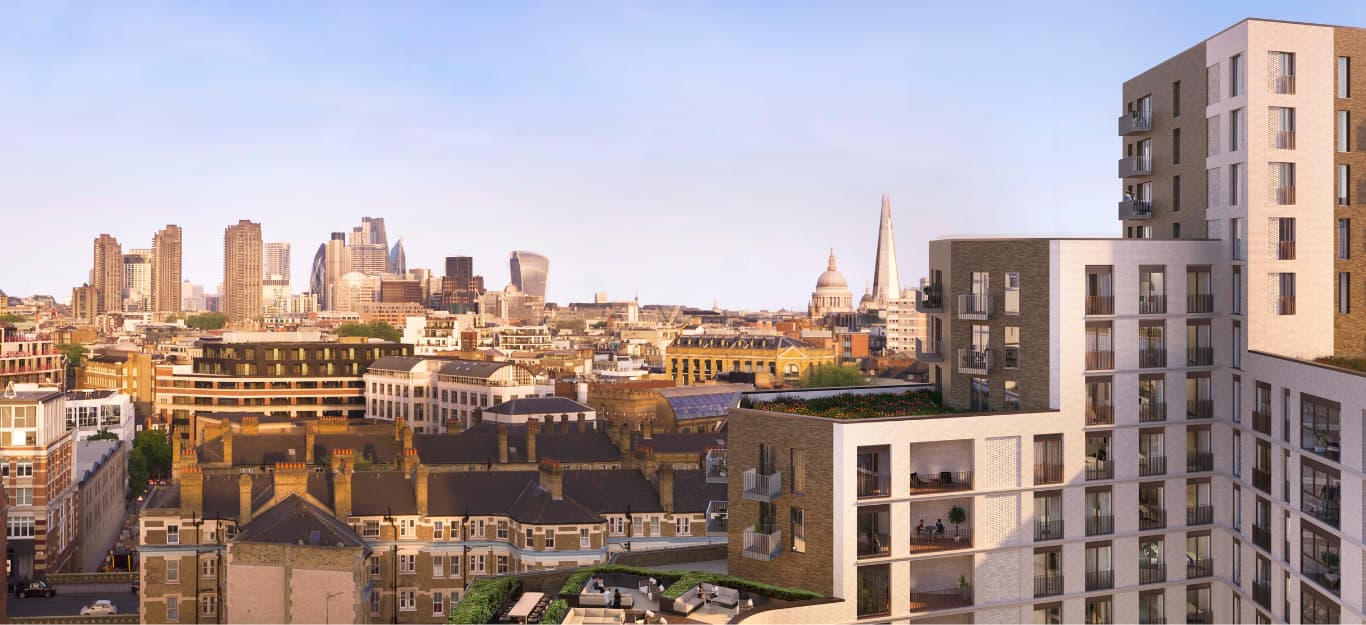 Rooftop view across Central London