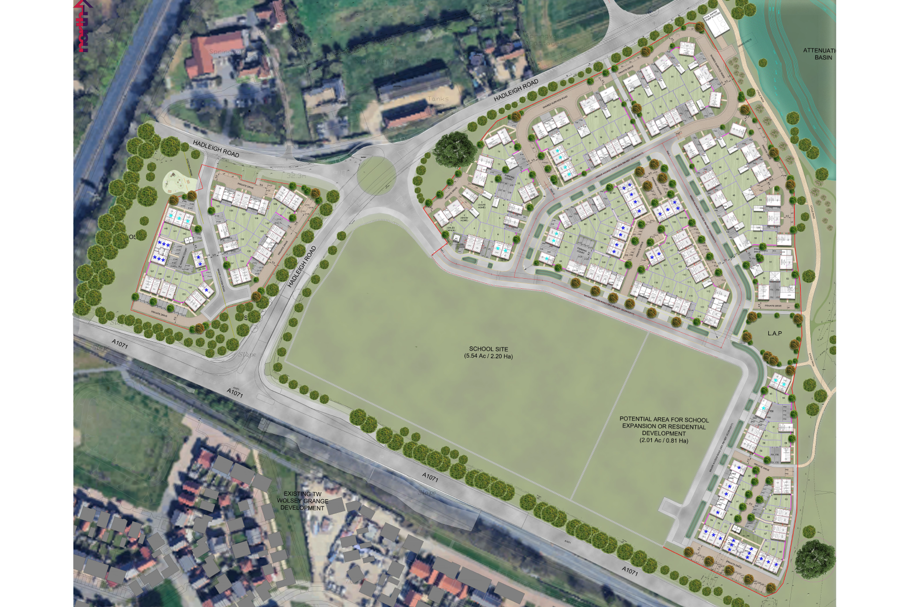 Planning Layout of proposed phases 2a & 2b. 