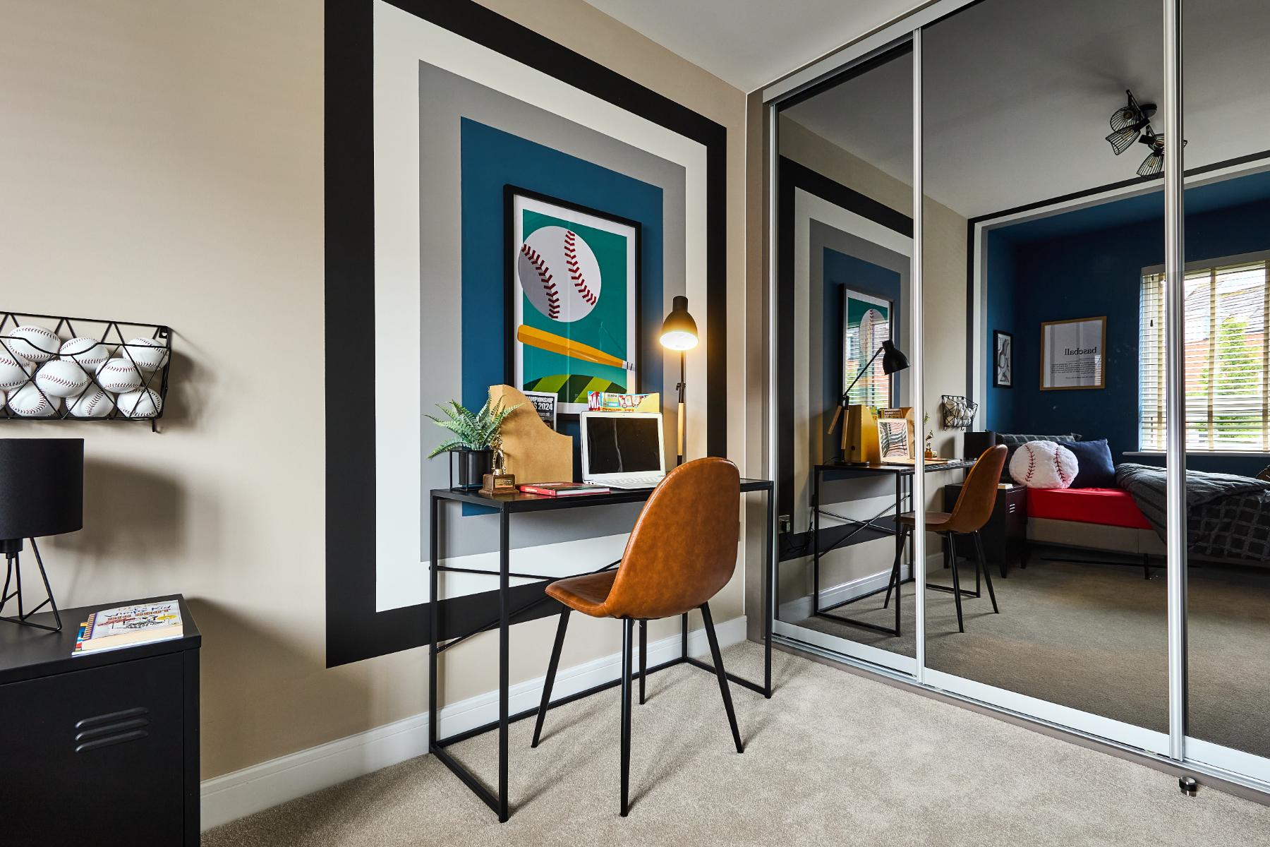 Built in wardrobes shown in Bedroom 3