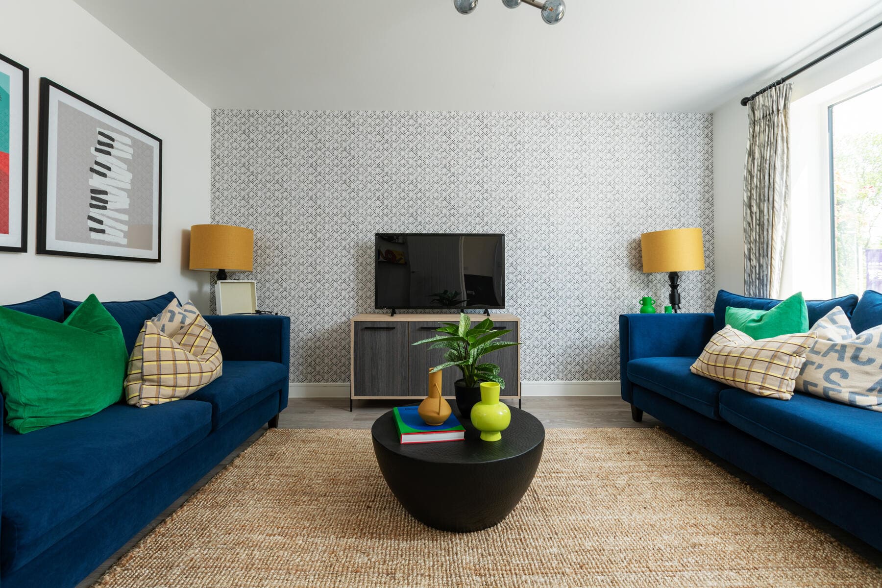 Two sofas and coffee table