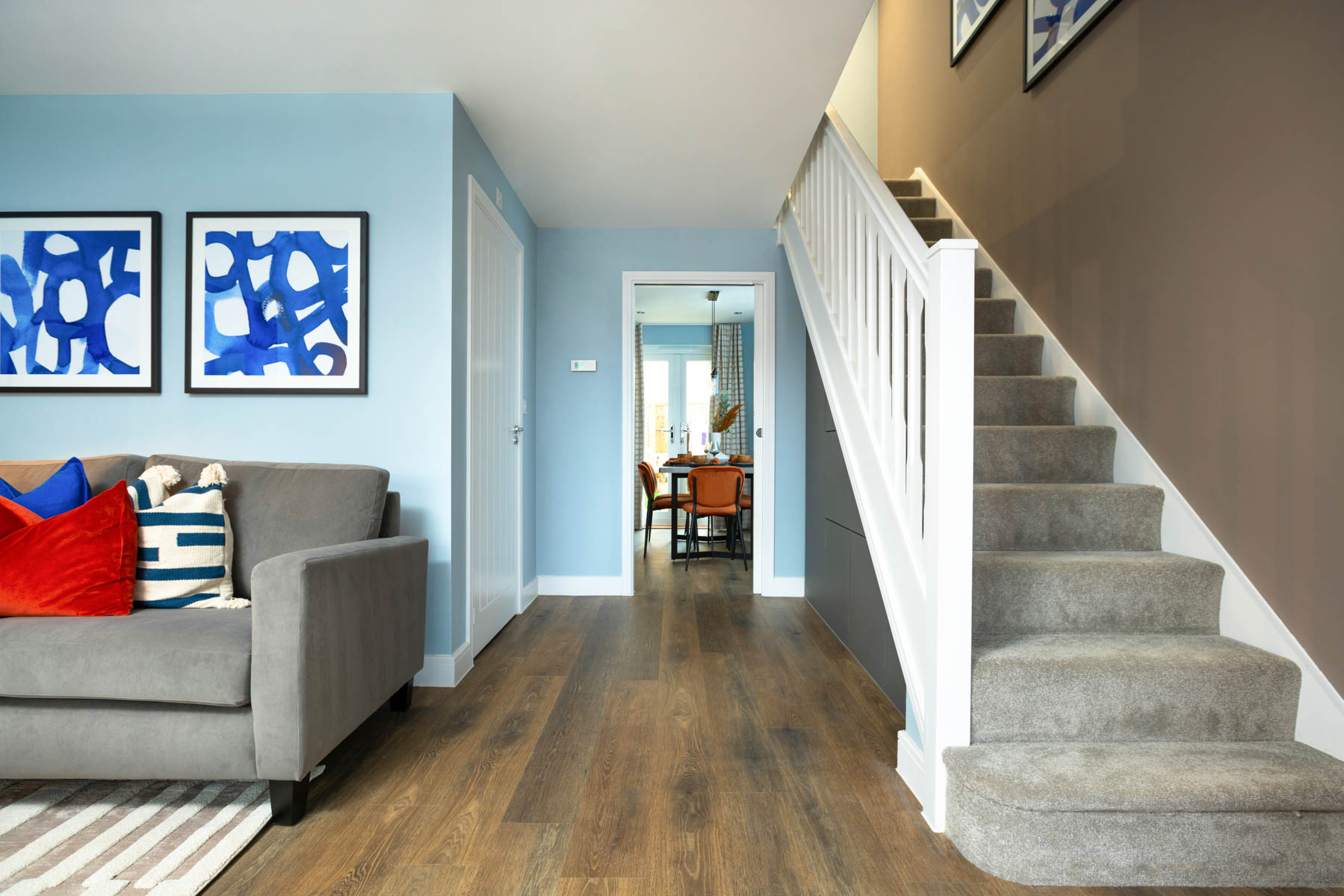 Hallway with stairs