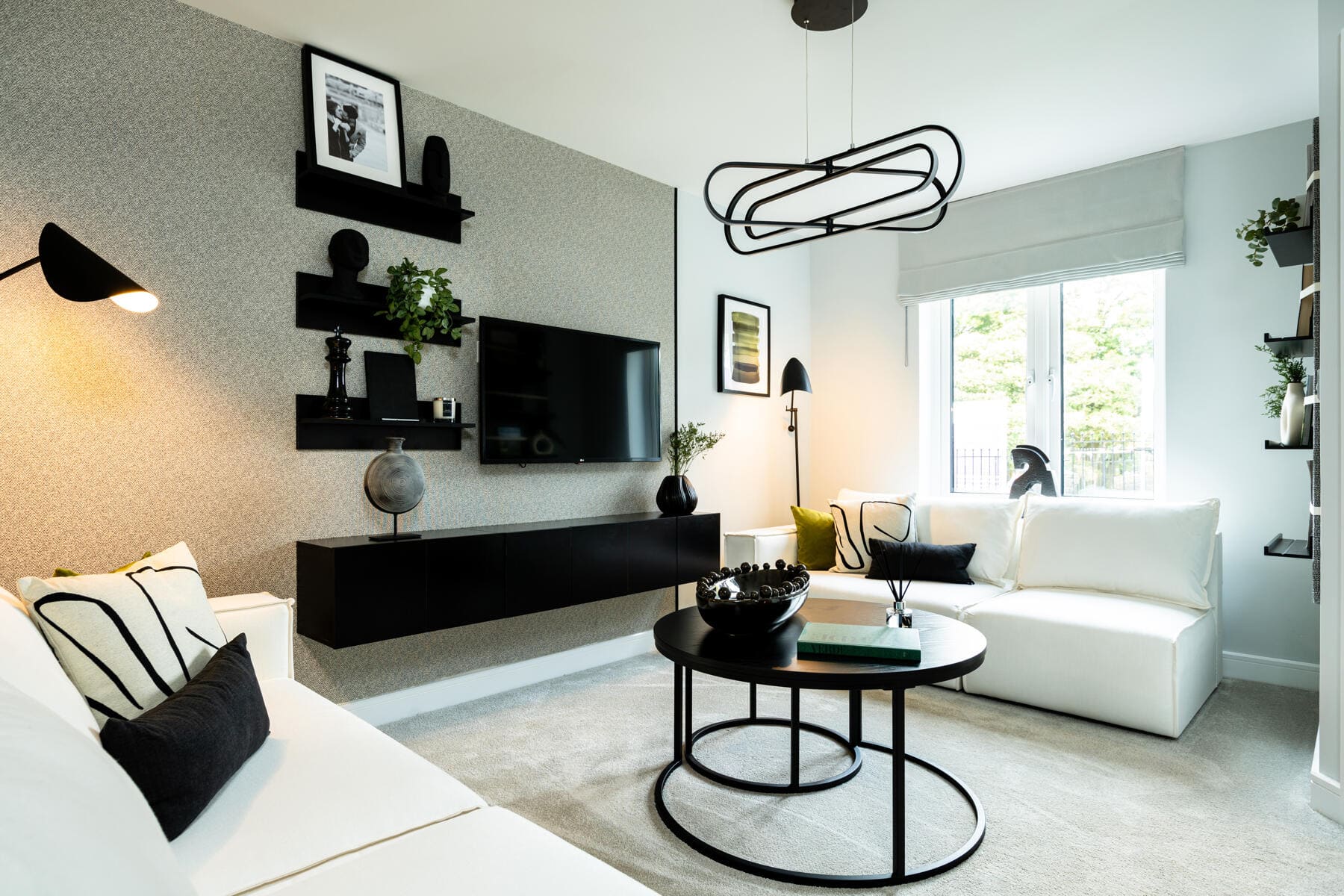 Sofas and coffee table in living room