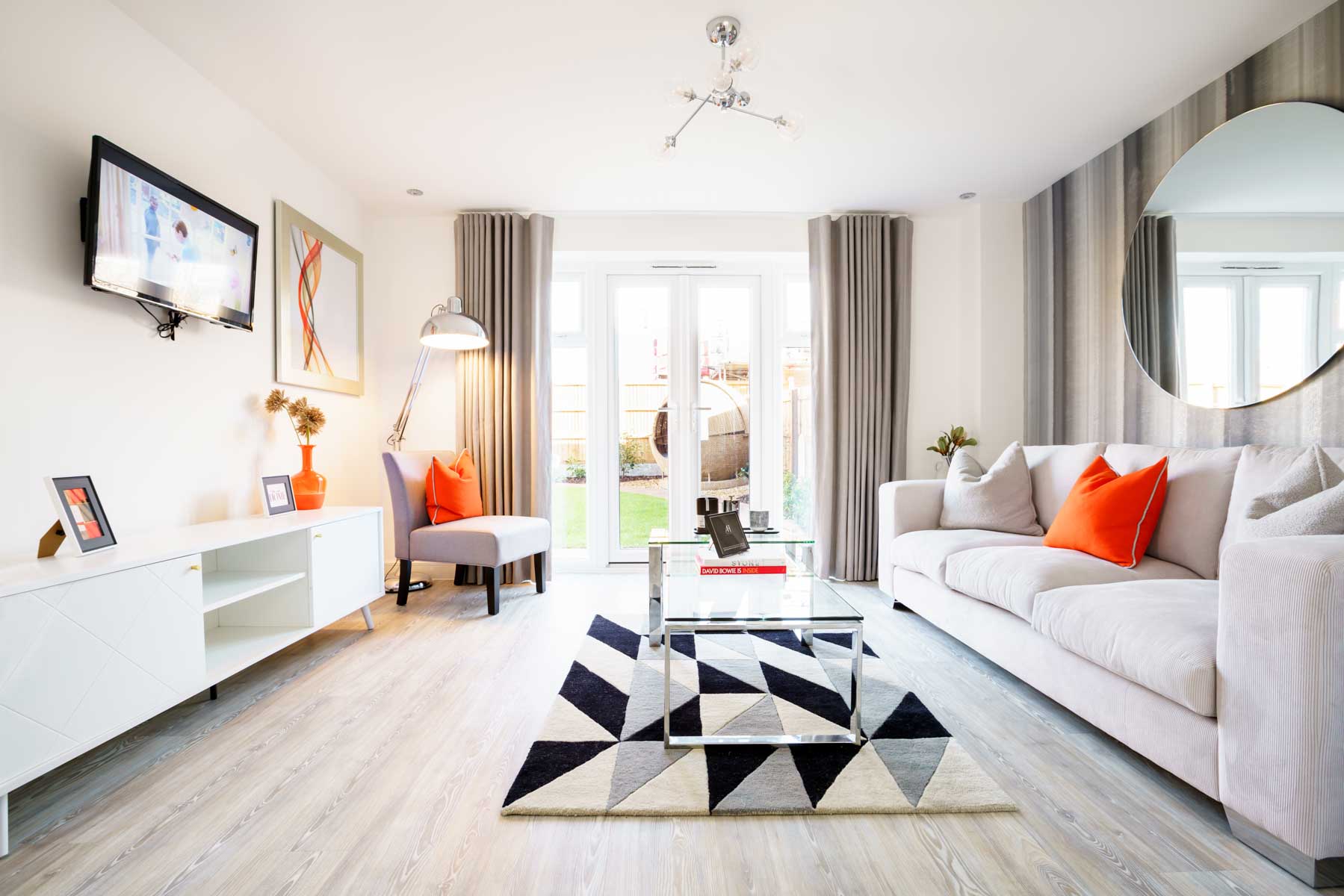 Lounge with French doors