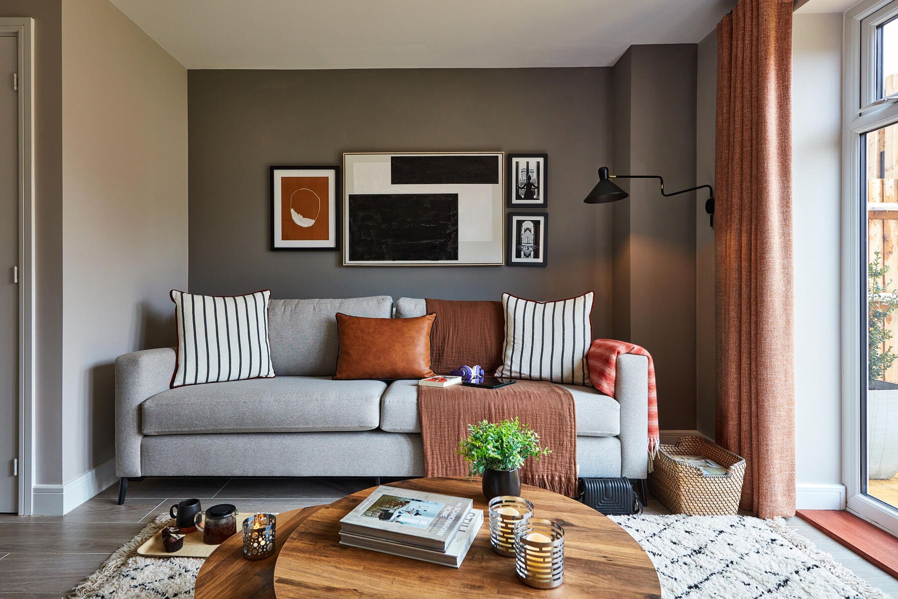 Sofa with coffee table