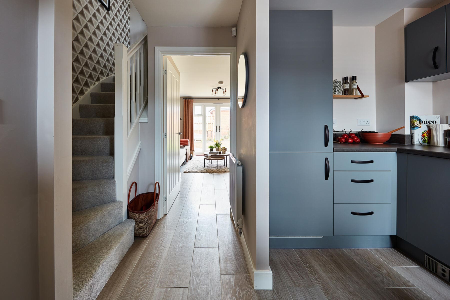 Hallway with kitchen