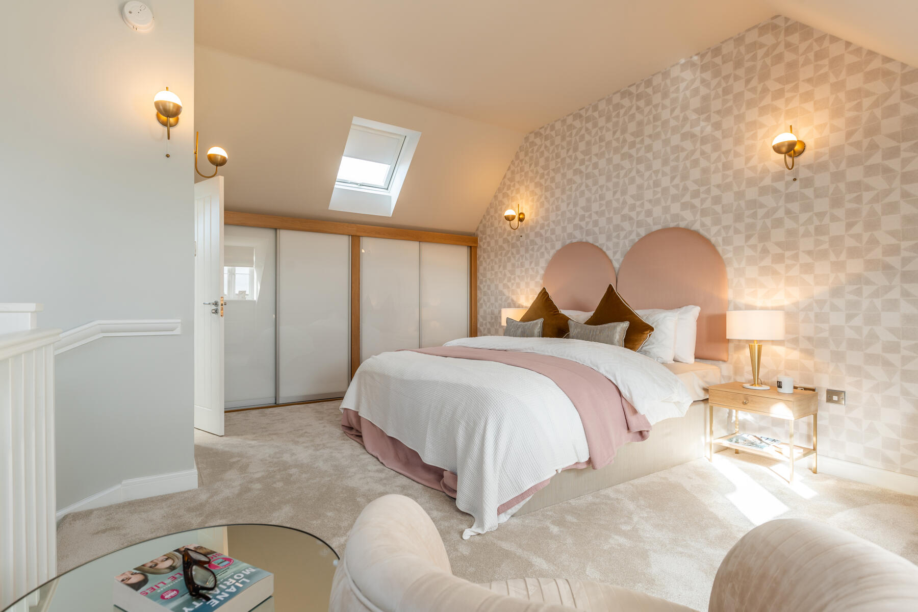 Bedroom with built in wardrobes