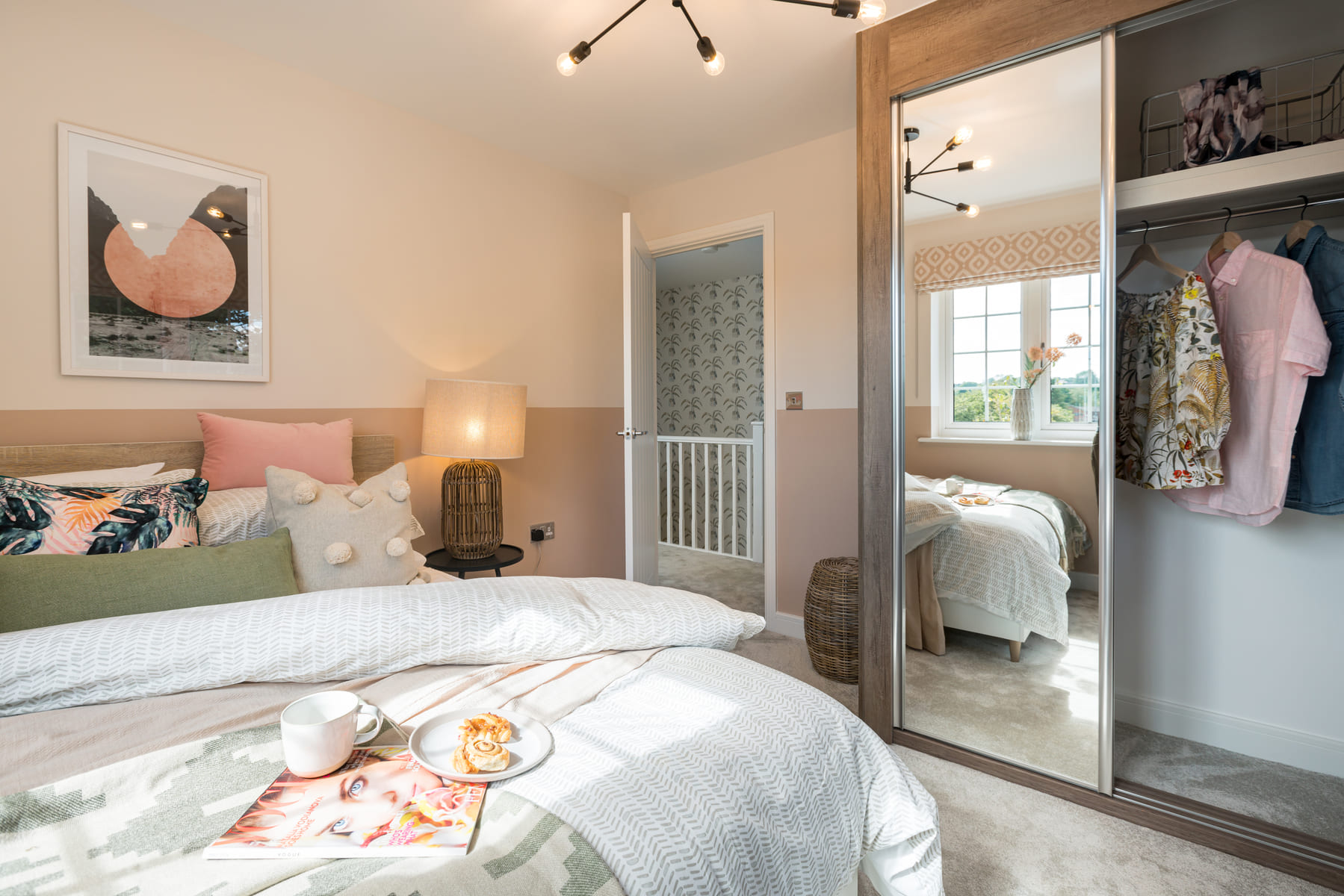 Bedroom 2 with wardrobes