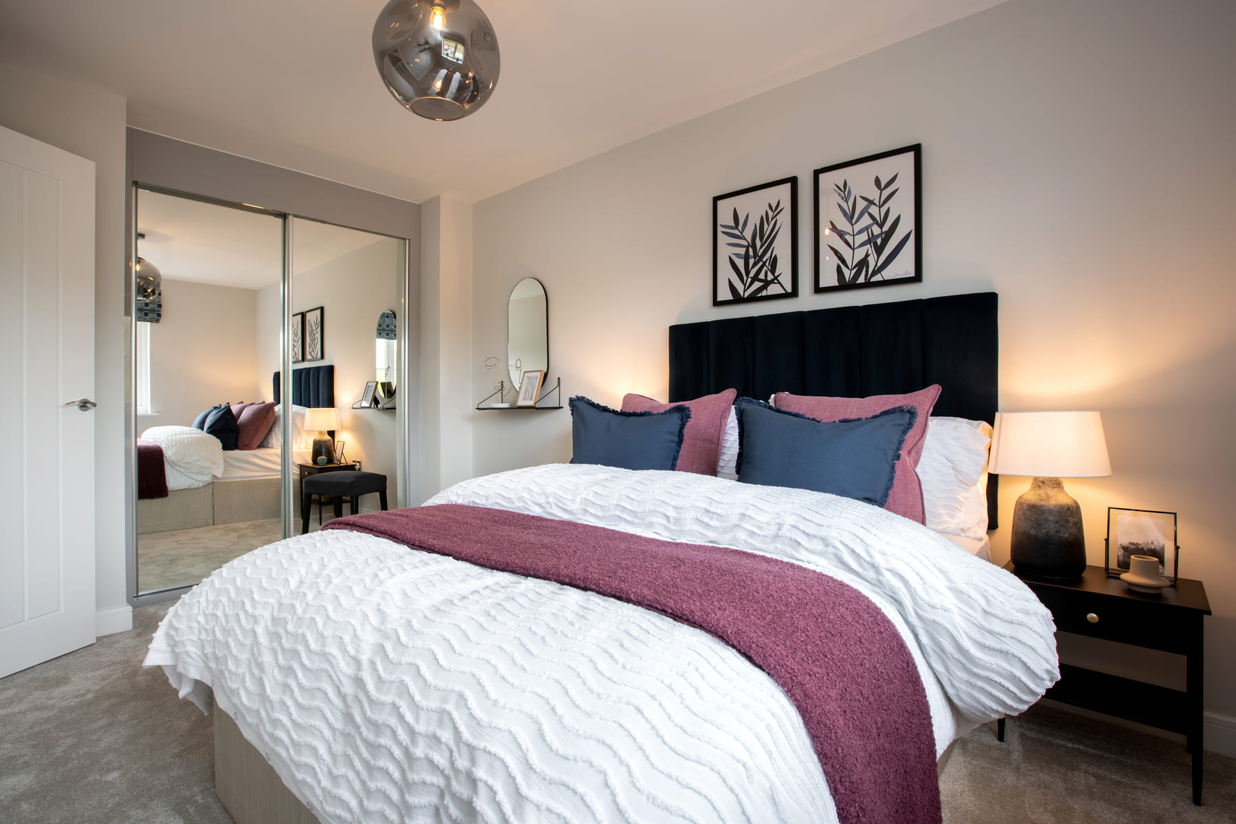 Bedroom 2 with sliding wardrobes