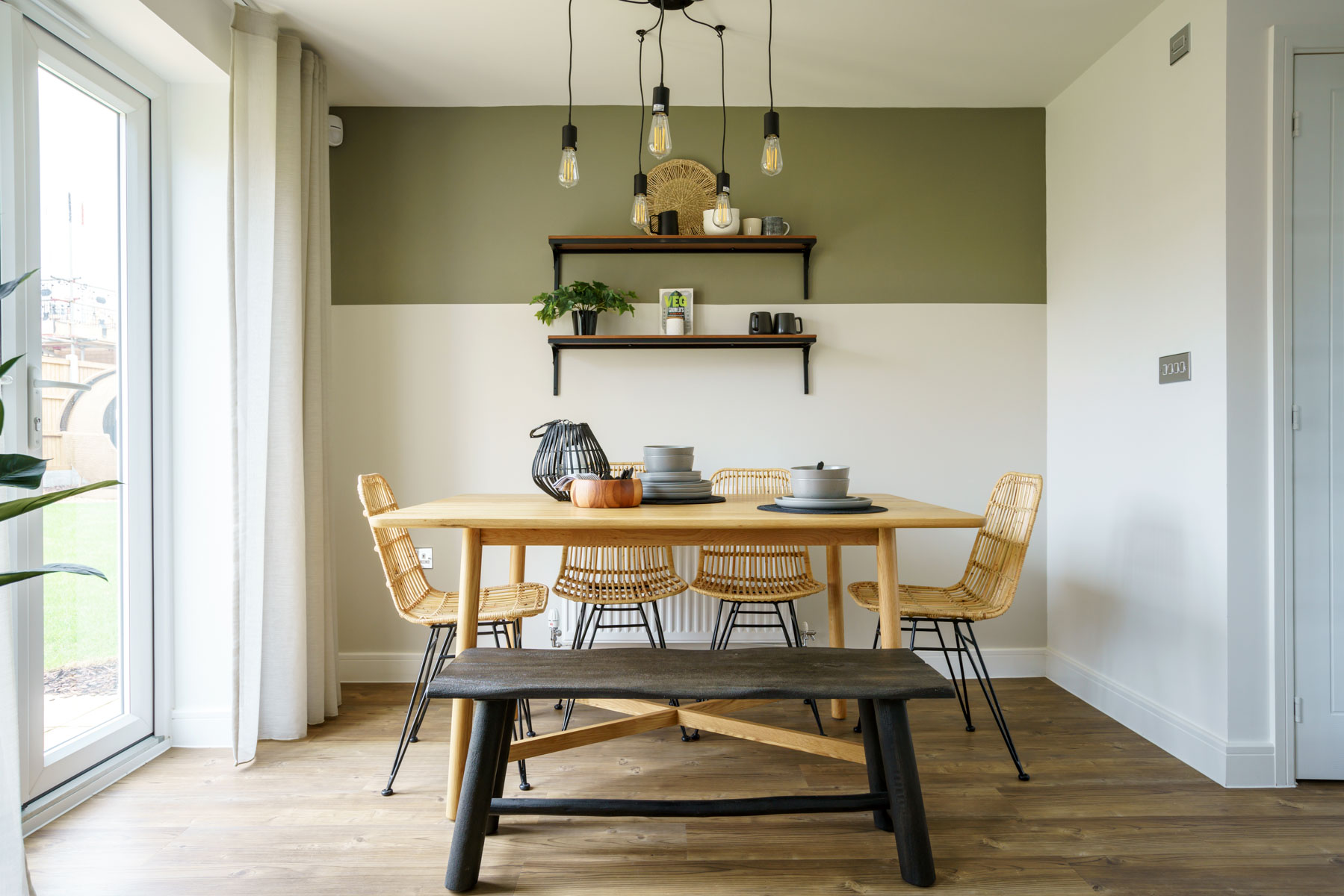 Dining area with table