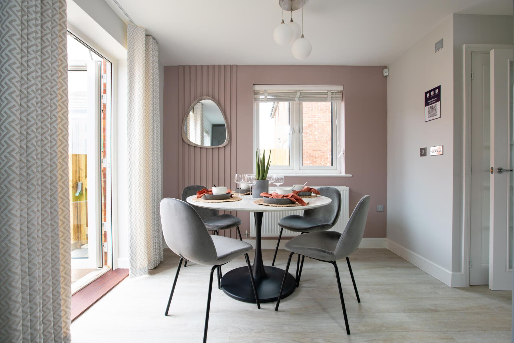 Dining table and chairs