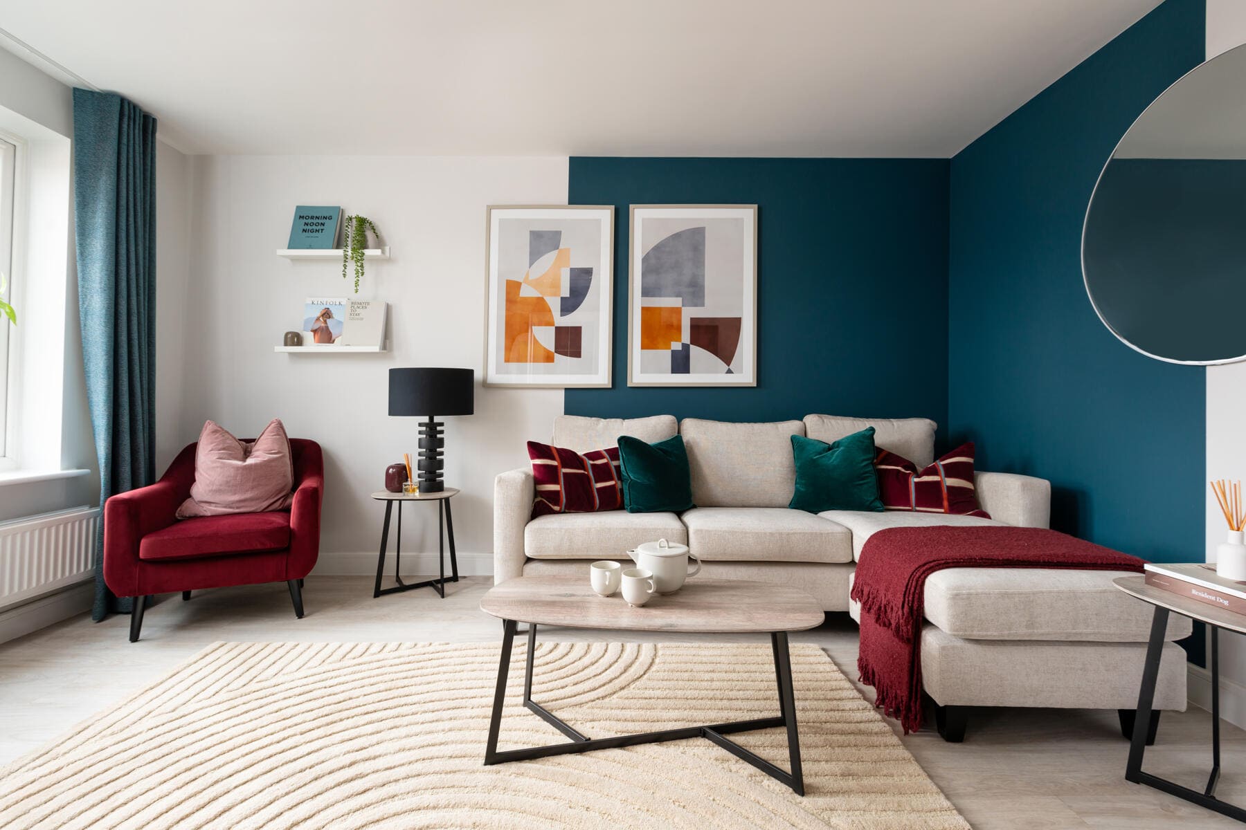 Sofa and coffee table in lounge