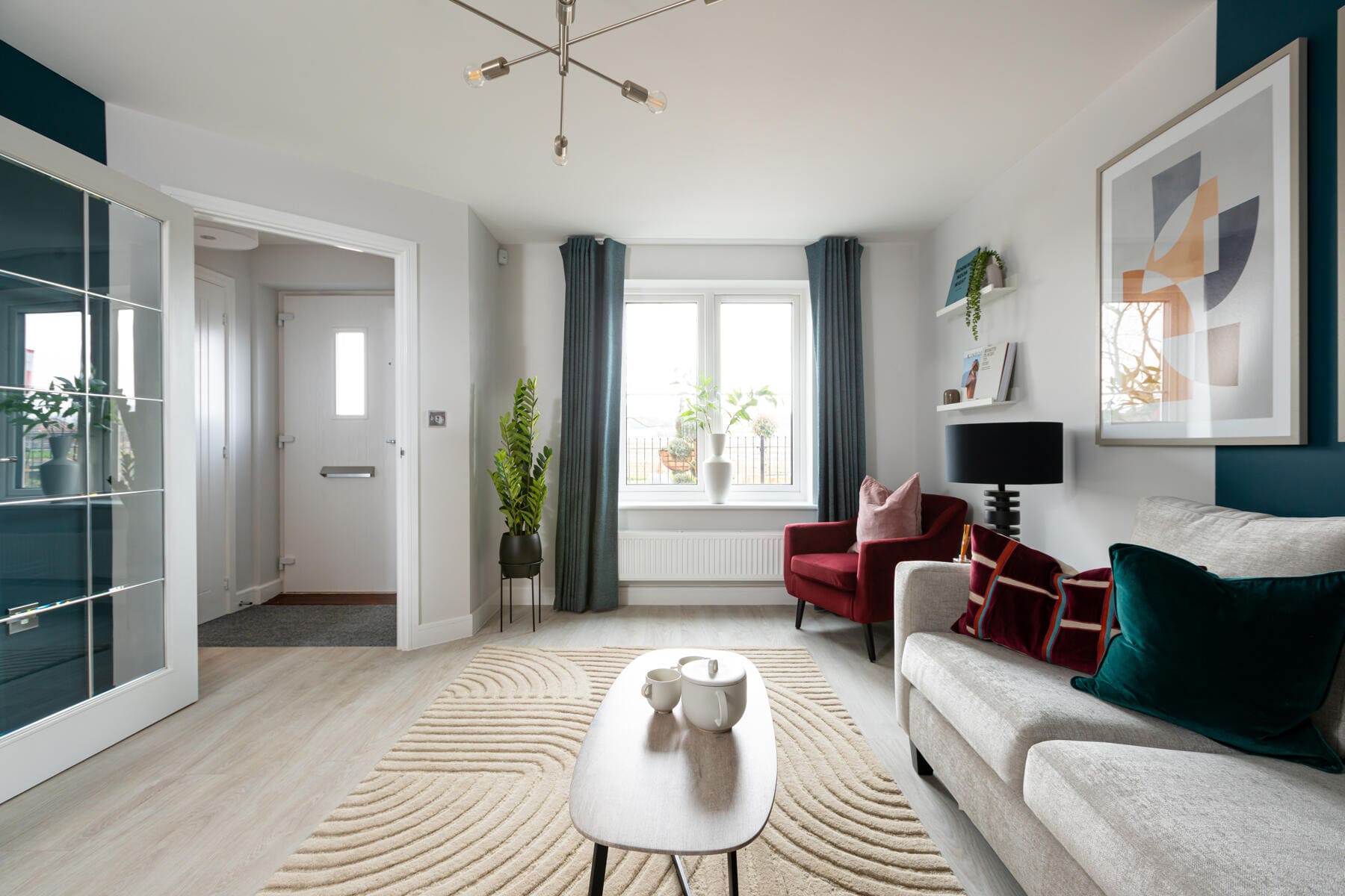 Sofa and cofee table in lounge