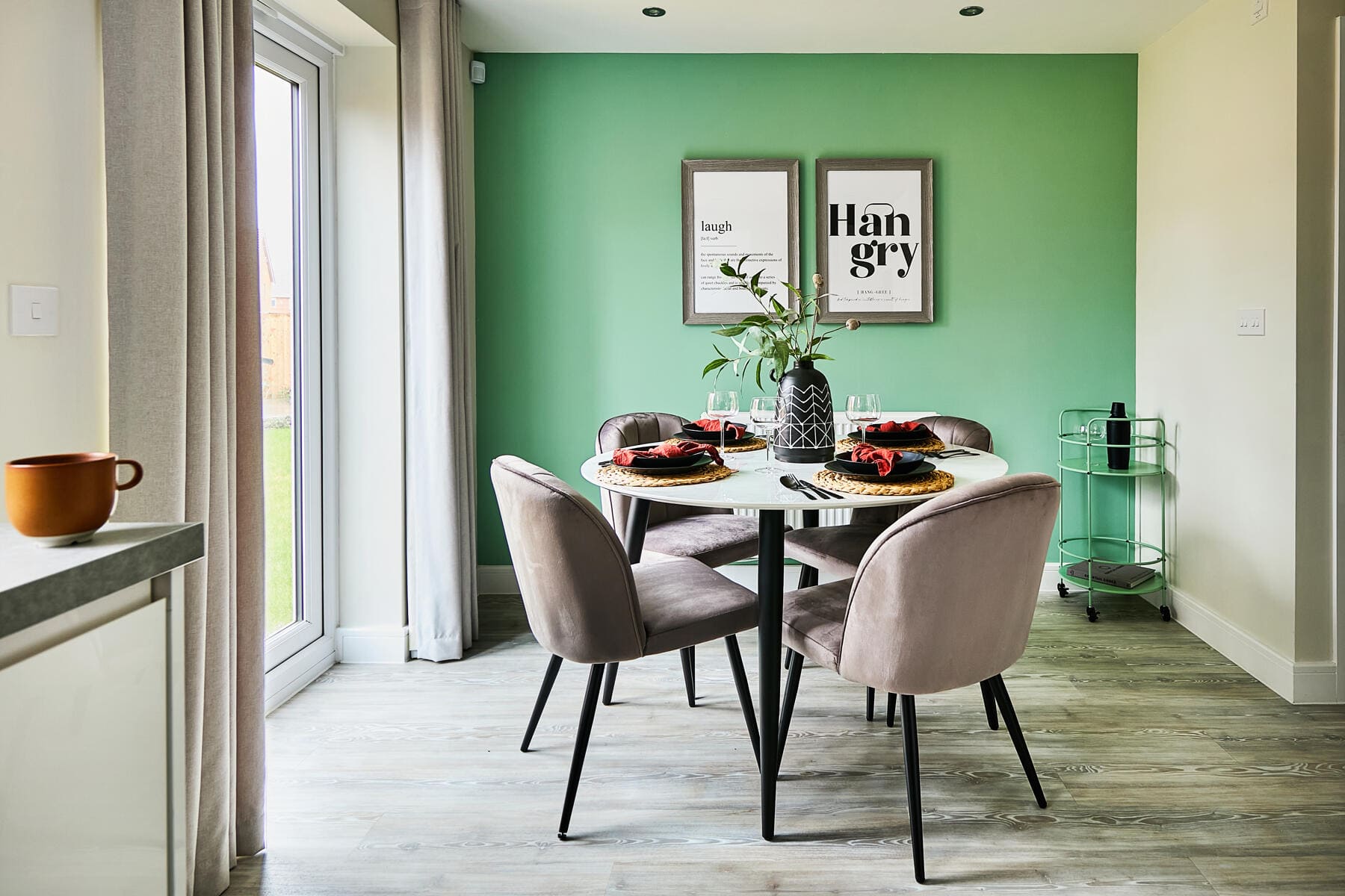 Dining table and chairs