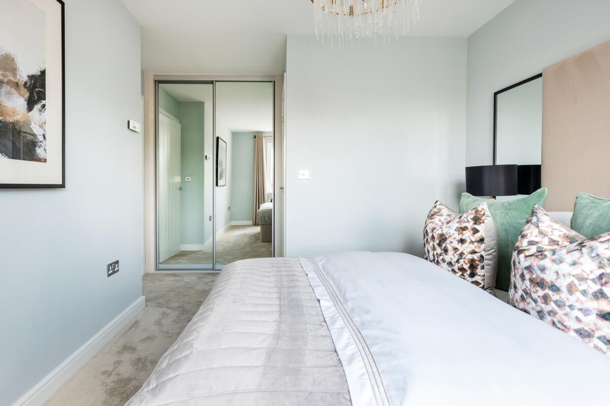 Bedroom 1 with wardrobe view