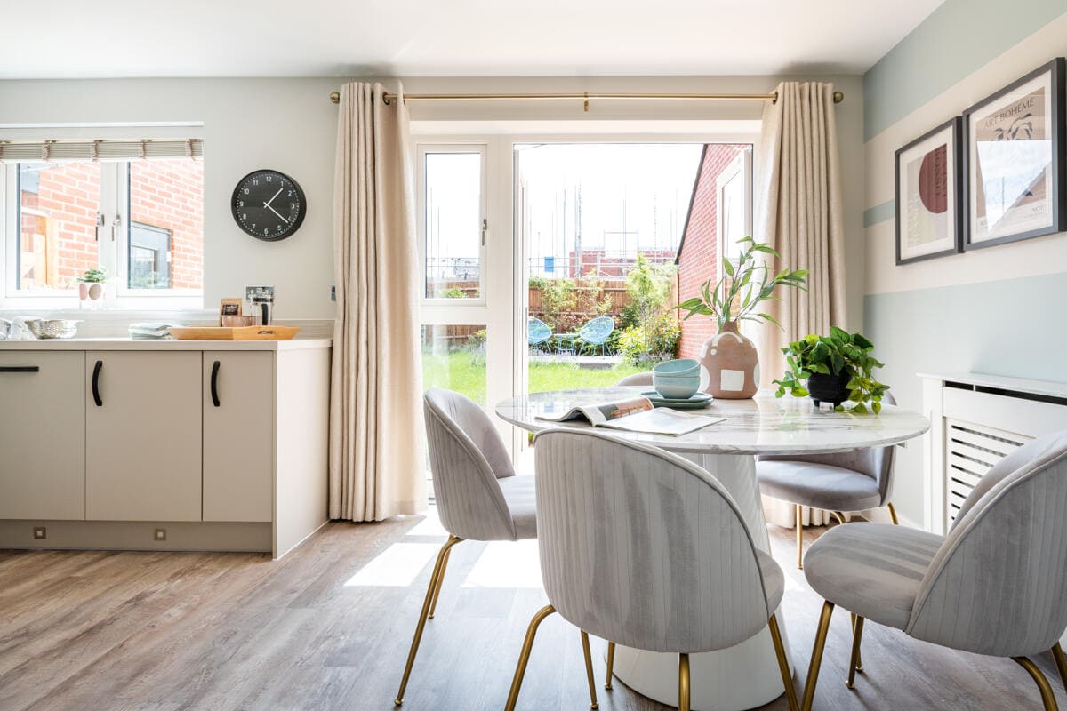 Kitchen with French door