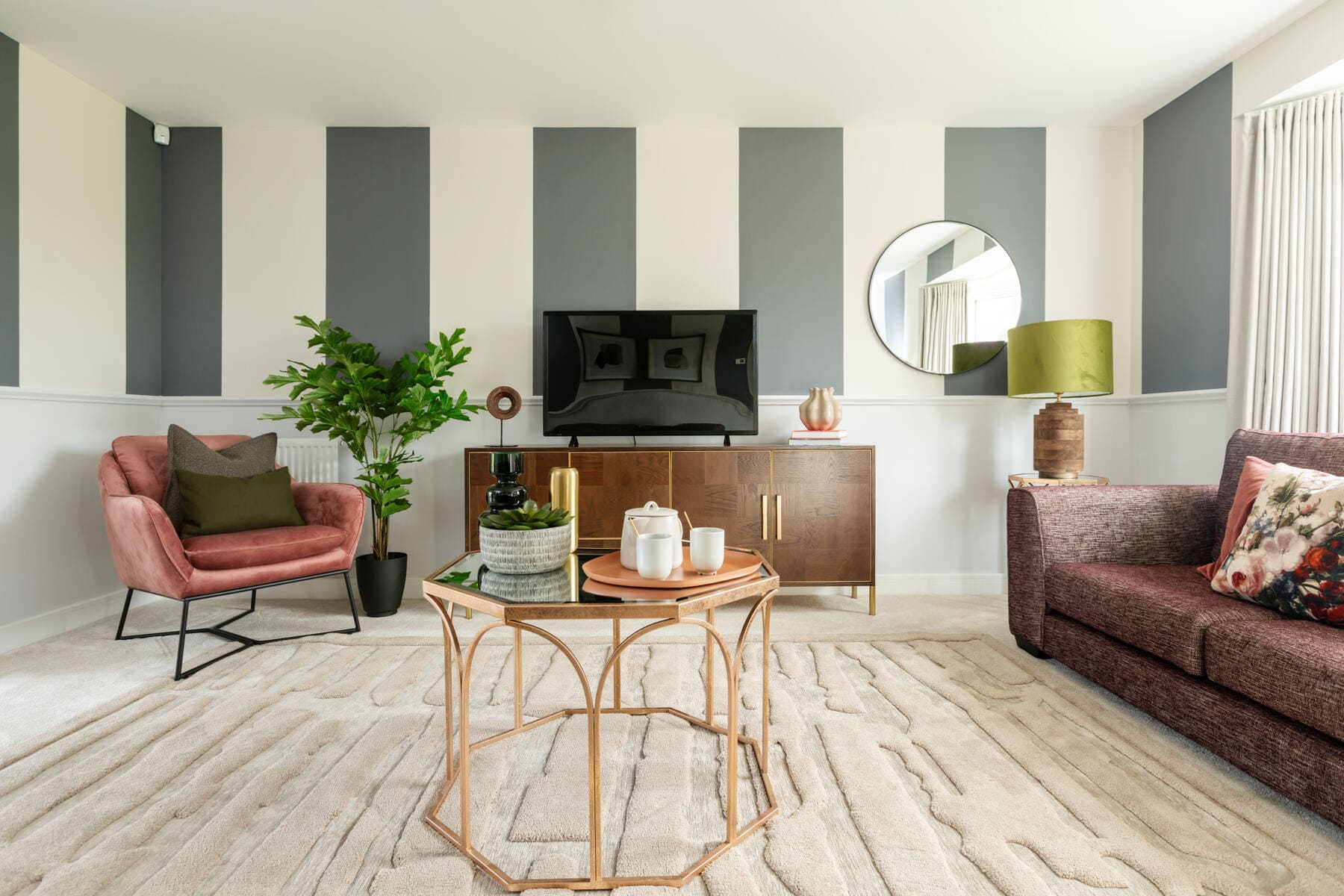 Coffee table and TV and unit