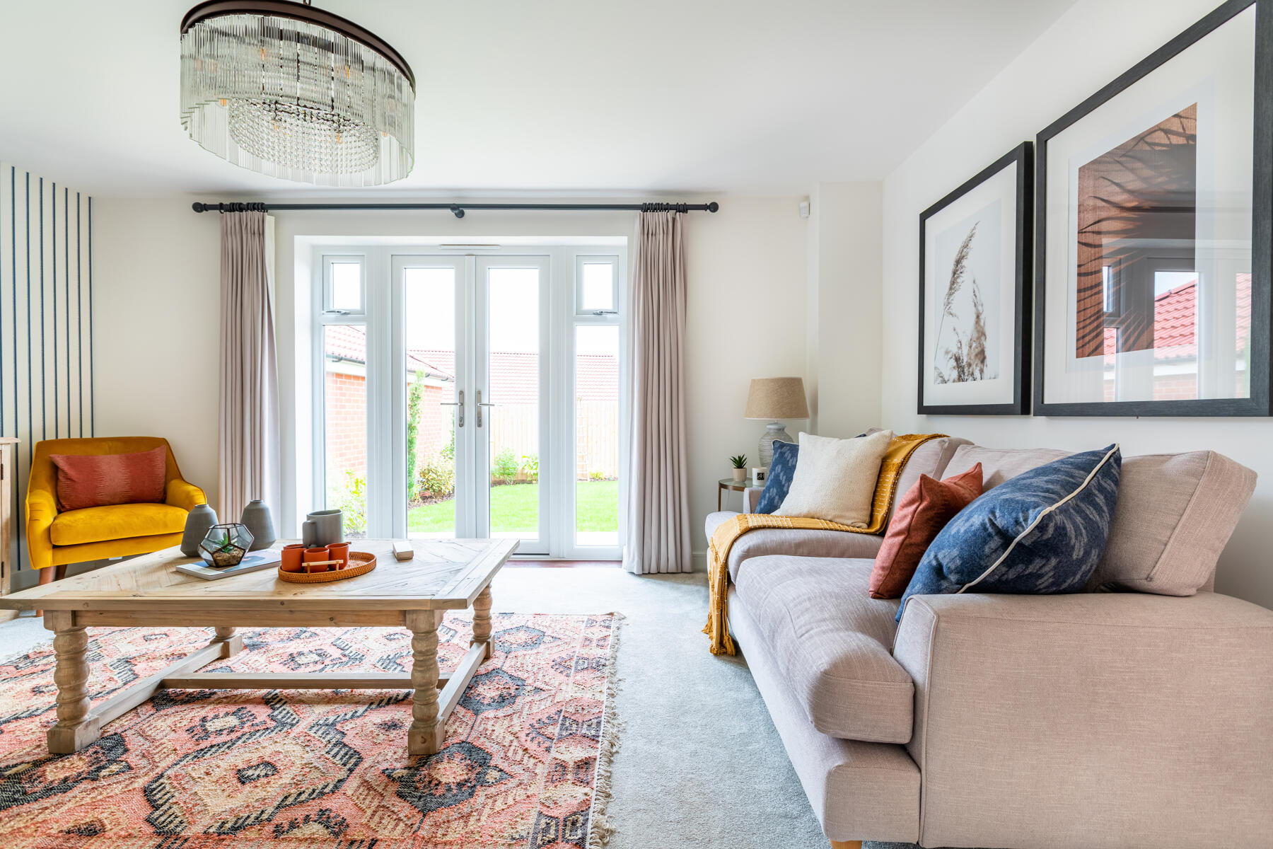 Lounge with french doors