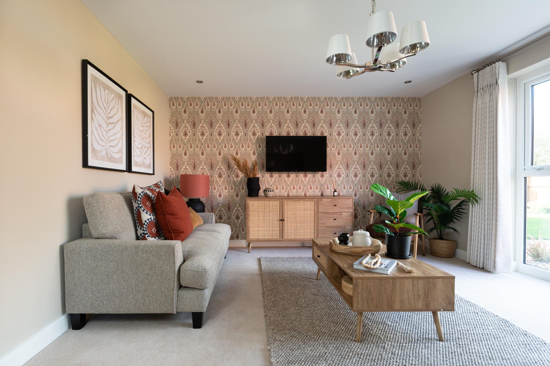 Sofa and TV in lounge