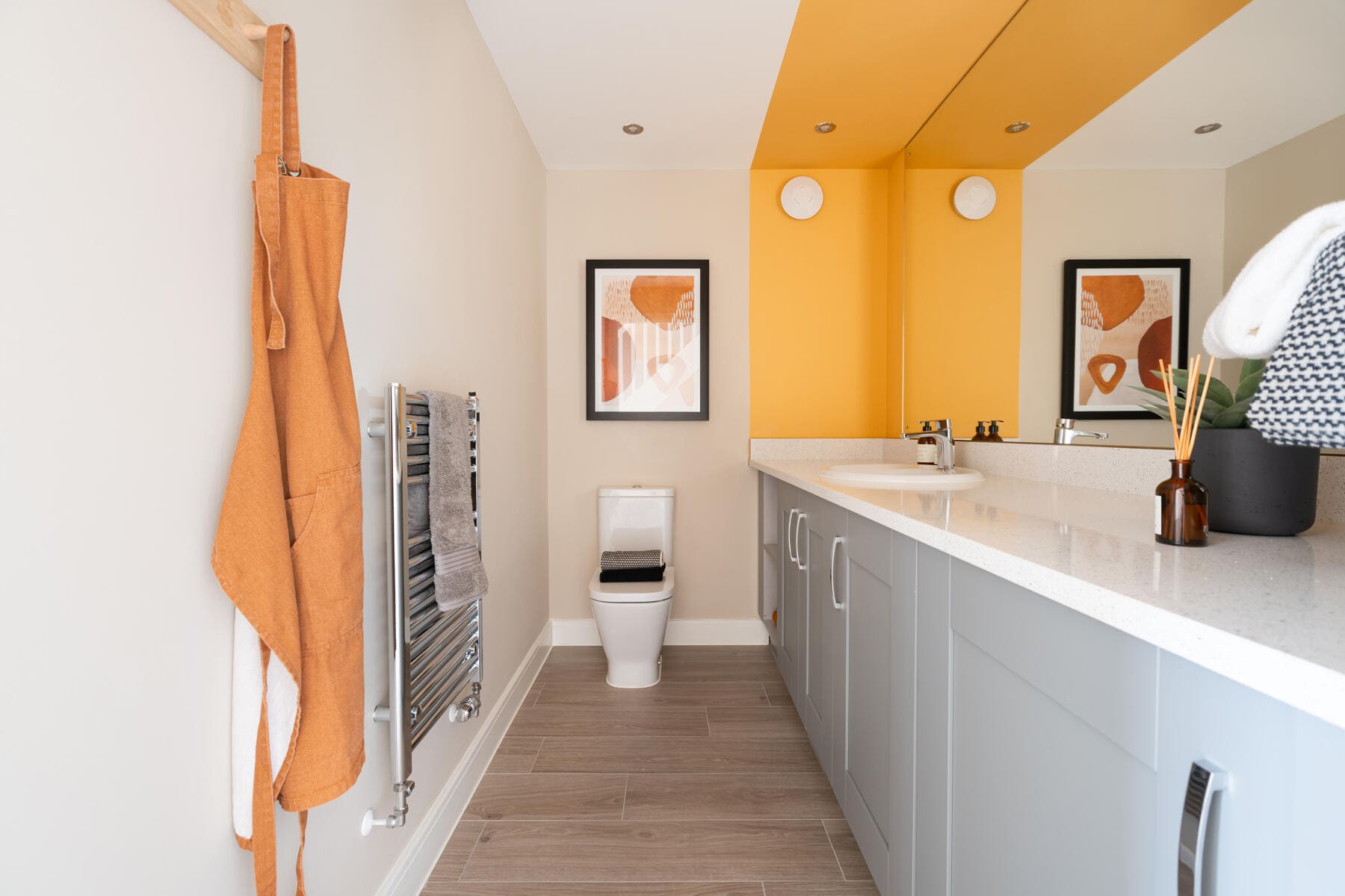 Downstairs toilet and cupboards in the utility