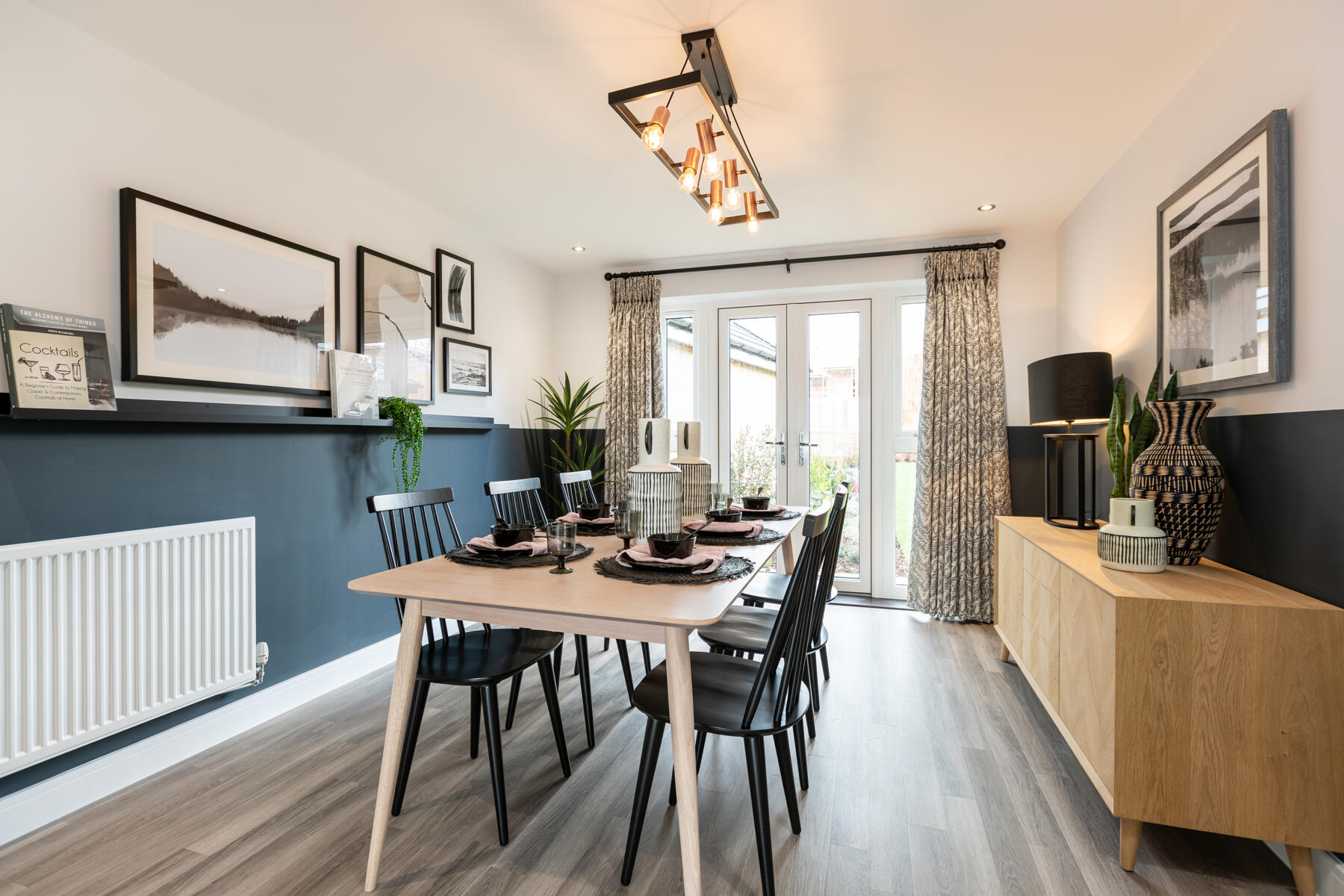 Dining room with French doors