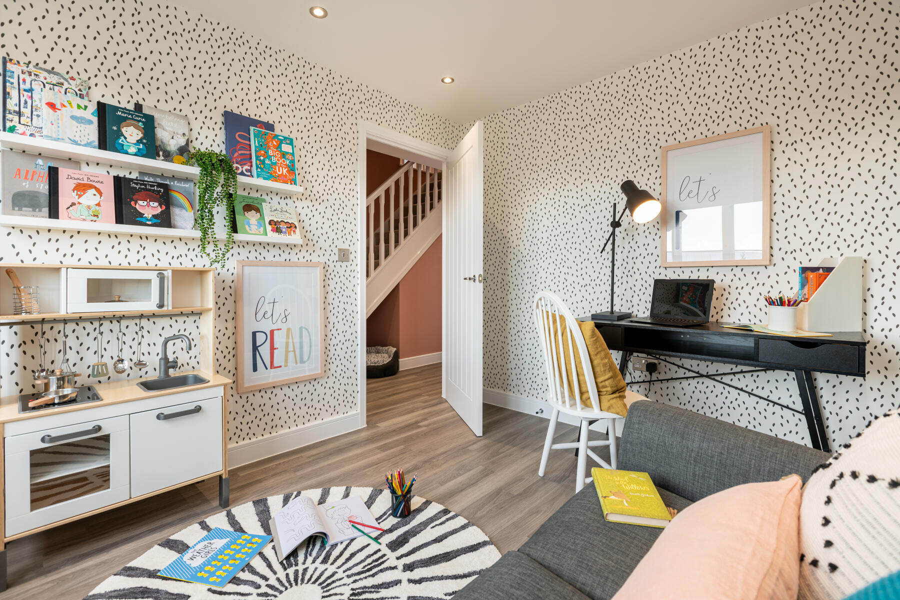 Study with kids play room