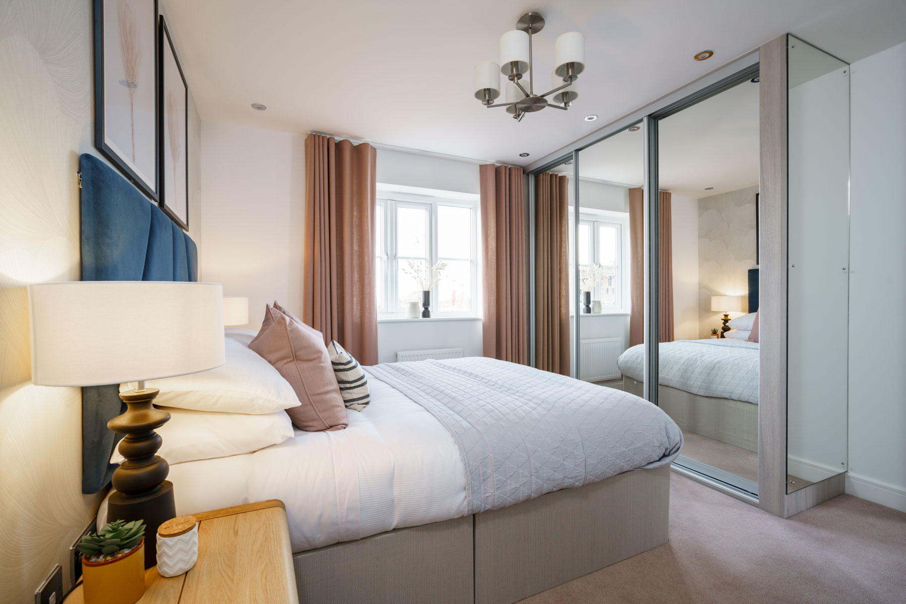 Bedroom 1 with wardrobes