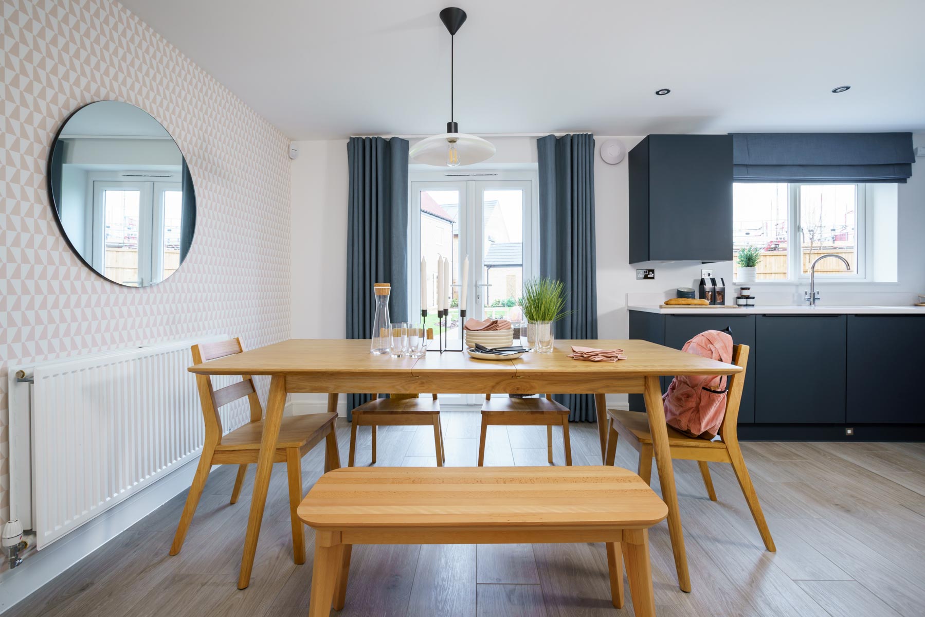 Dining room with table