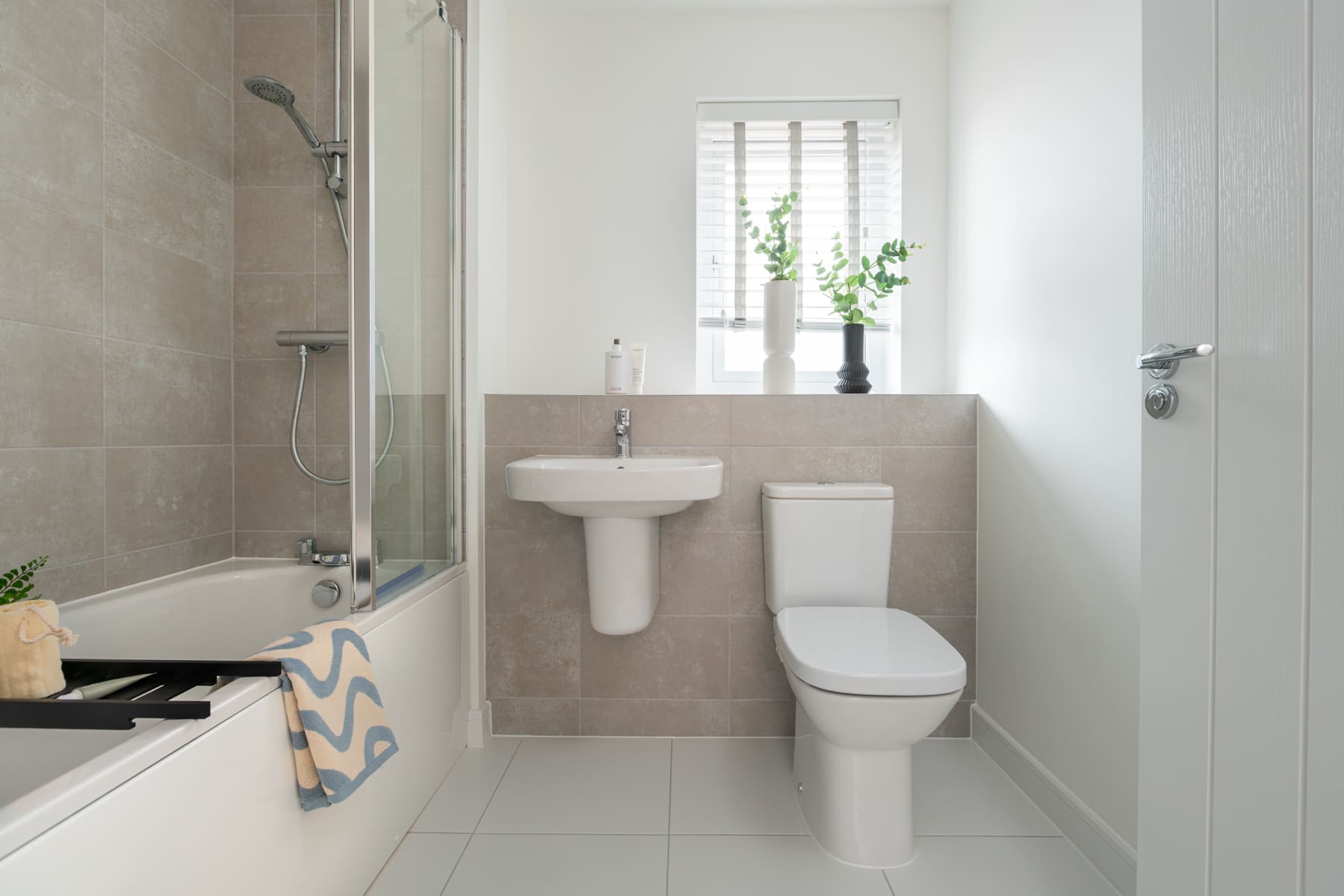 Toilet and sink in bathroom