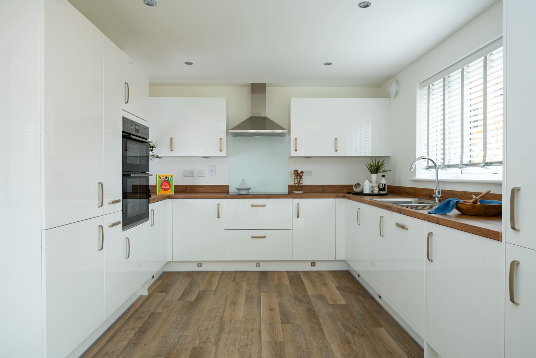 Kitchen cupboards and worktop
