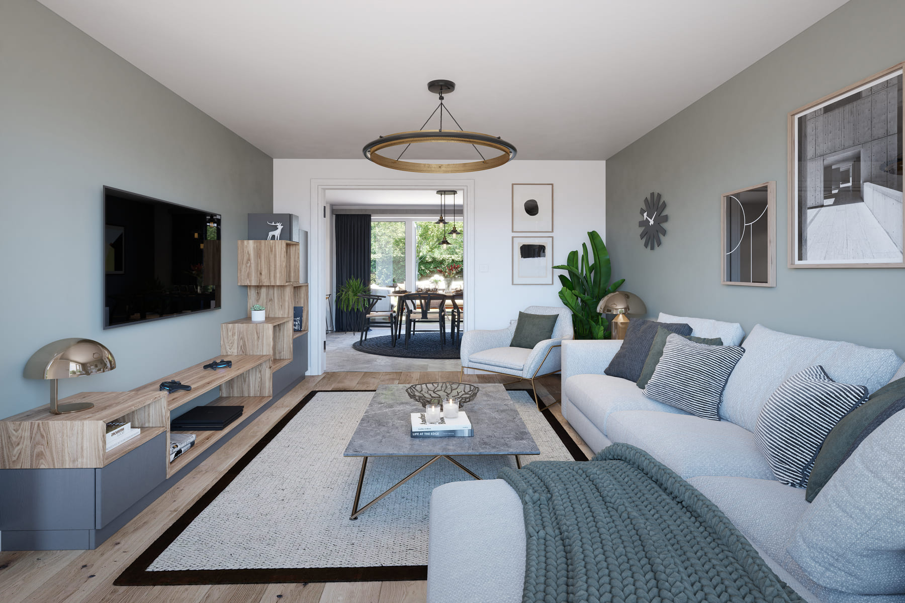 Lounge with garden view