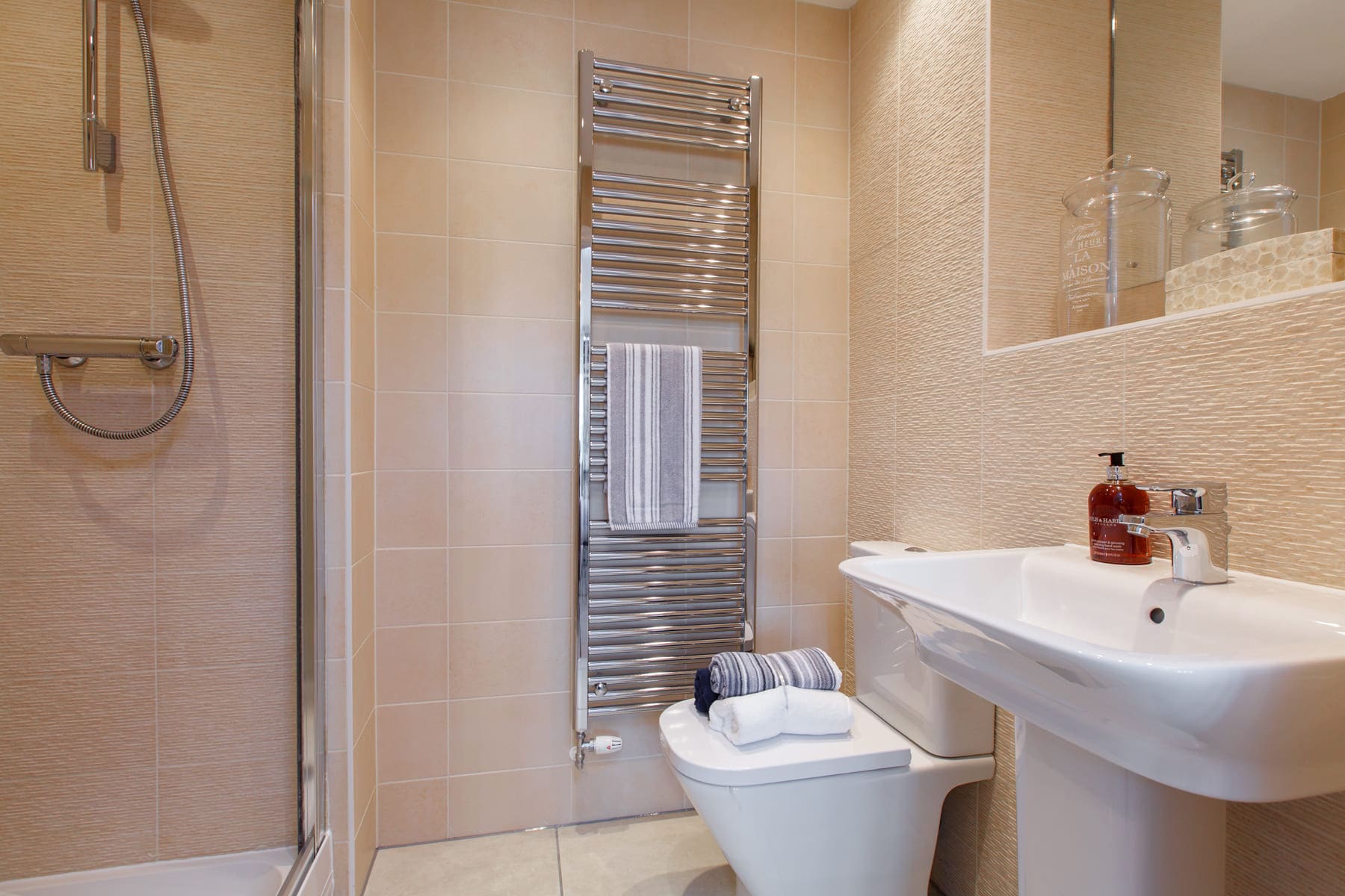 Shower in bathroom
