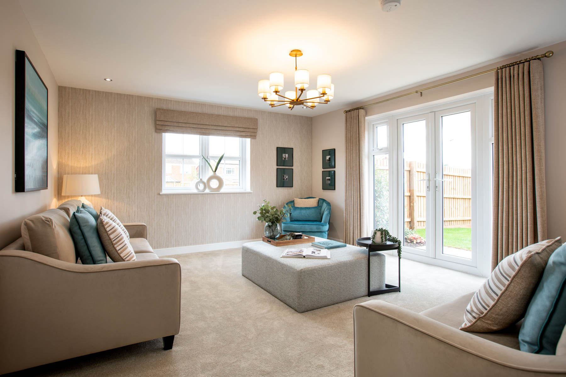 Lounge with French doors